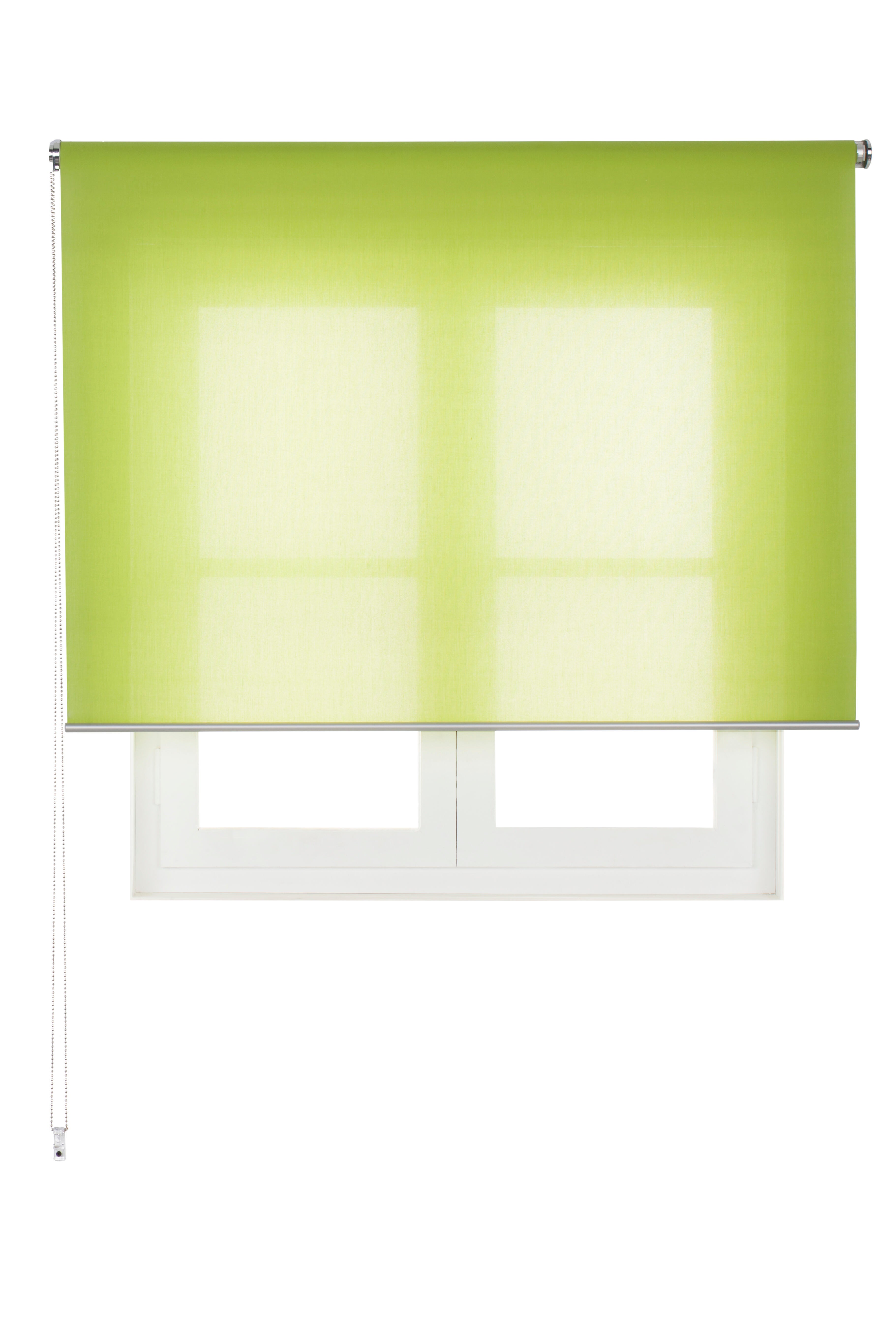 Estor enrollable translúcido miranda pistacho verde de 124x250cm