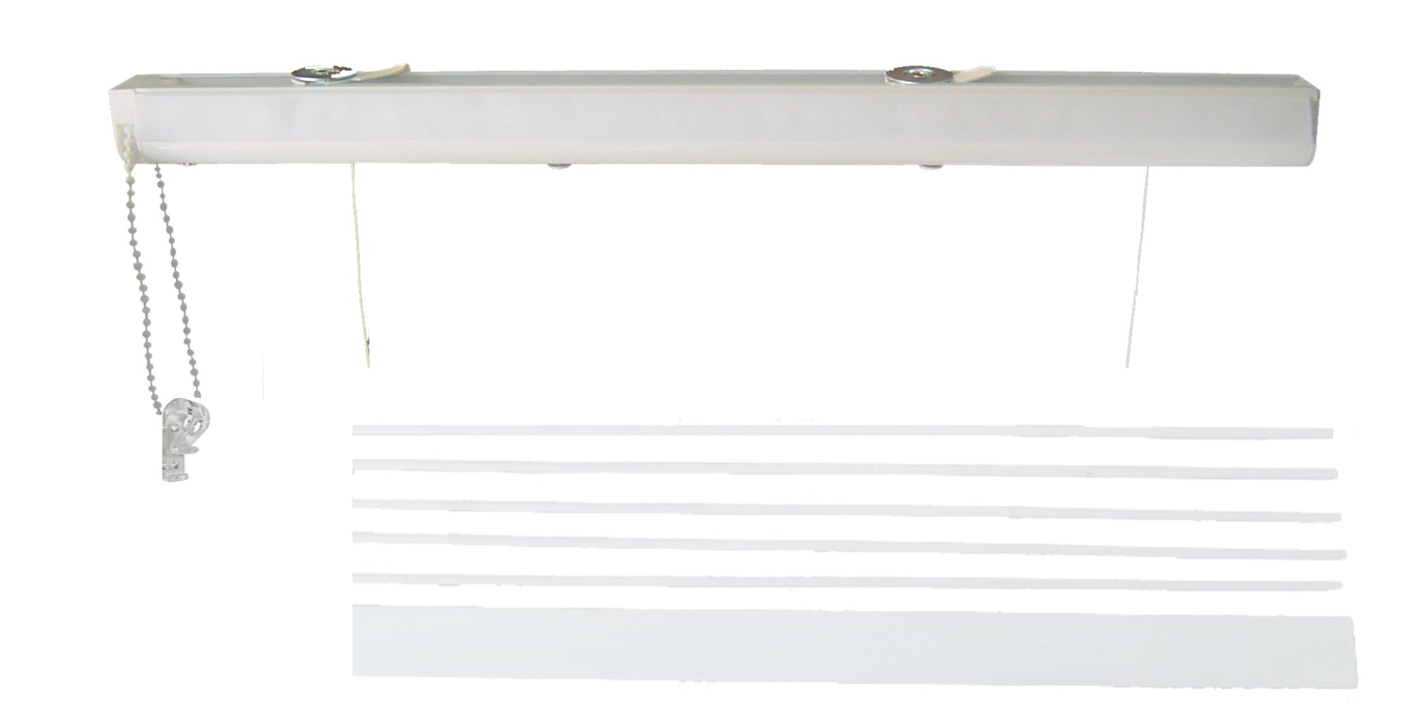 Mecanismo estor varillas compacto cadena blanco ancho 75 cm