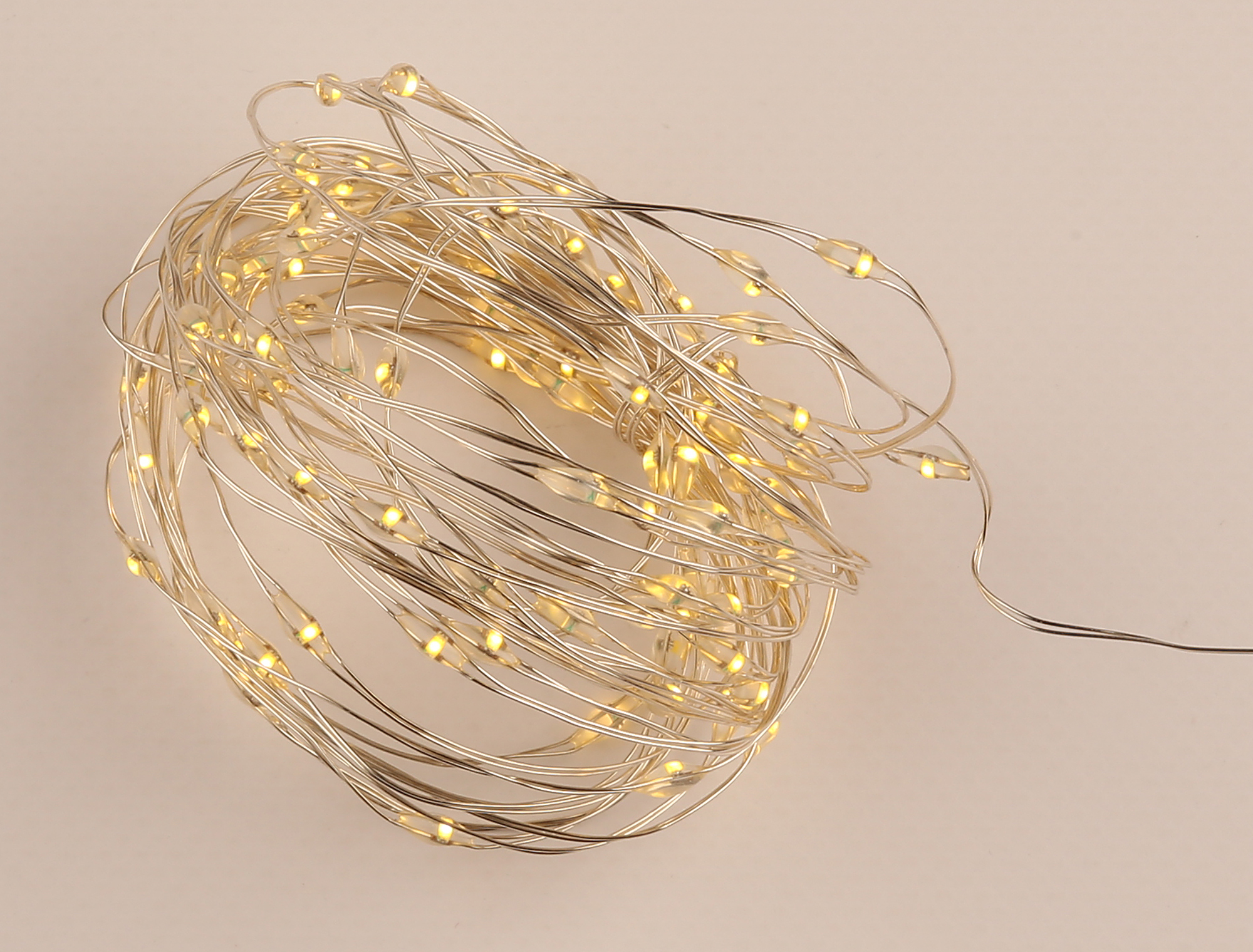 Guirnalda iluminada decorativa con 40 bombillas LED blanco cálido de 1.97 metros de iluminación para interior a pilas - 6