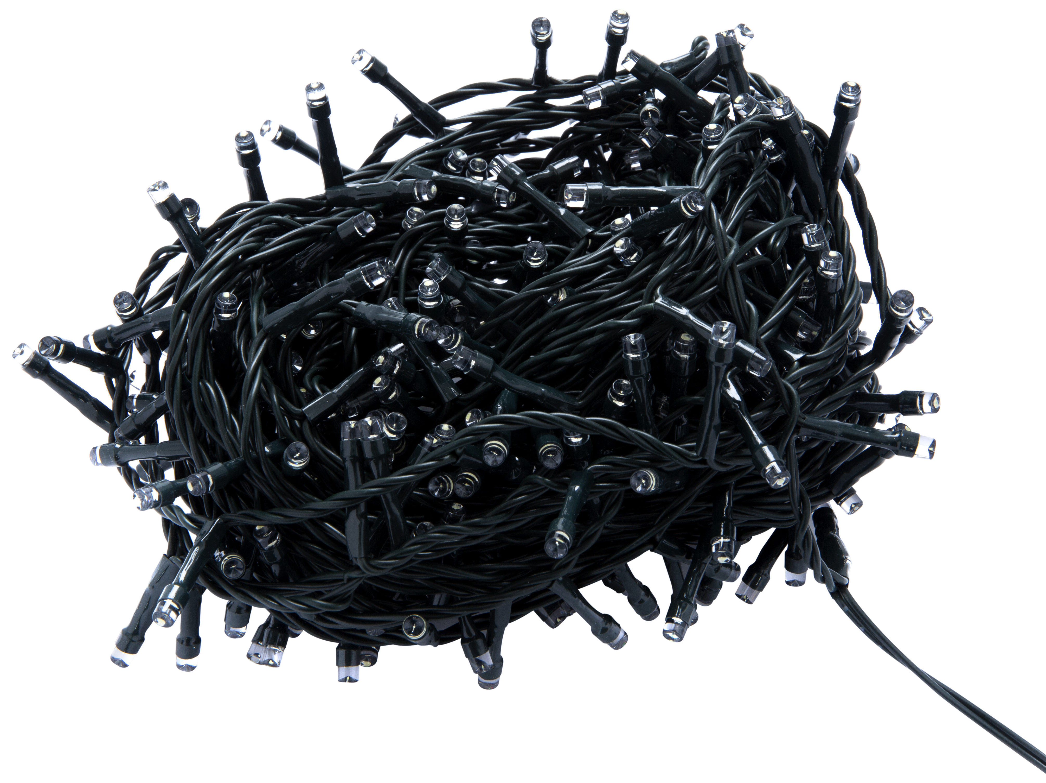 Guirnalda iluminada para árbol de 180 cm con 300 bombillas LED blanco de 17.95 metros de iluminación para exterior con transformador - 2