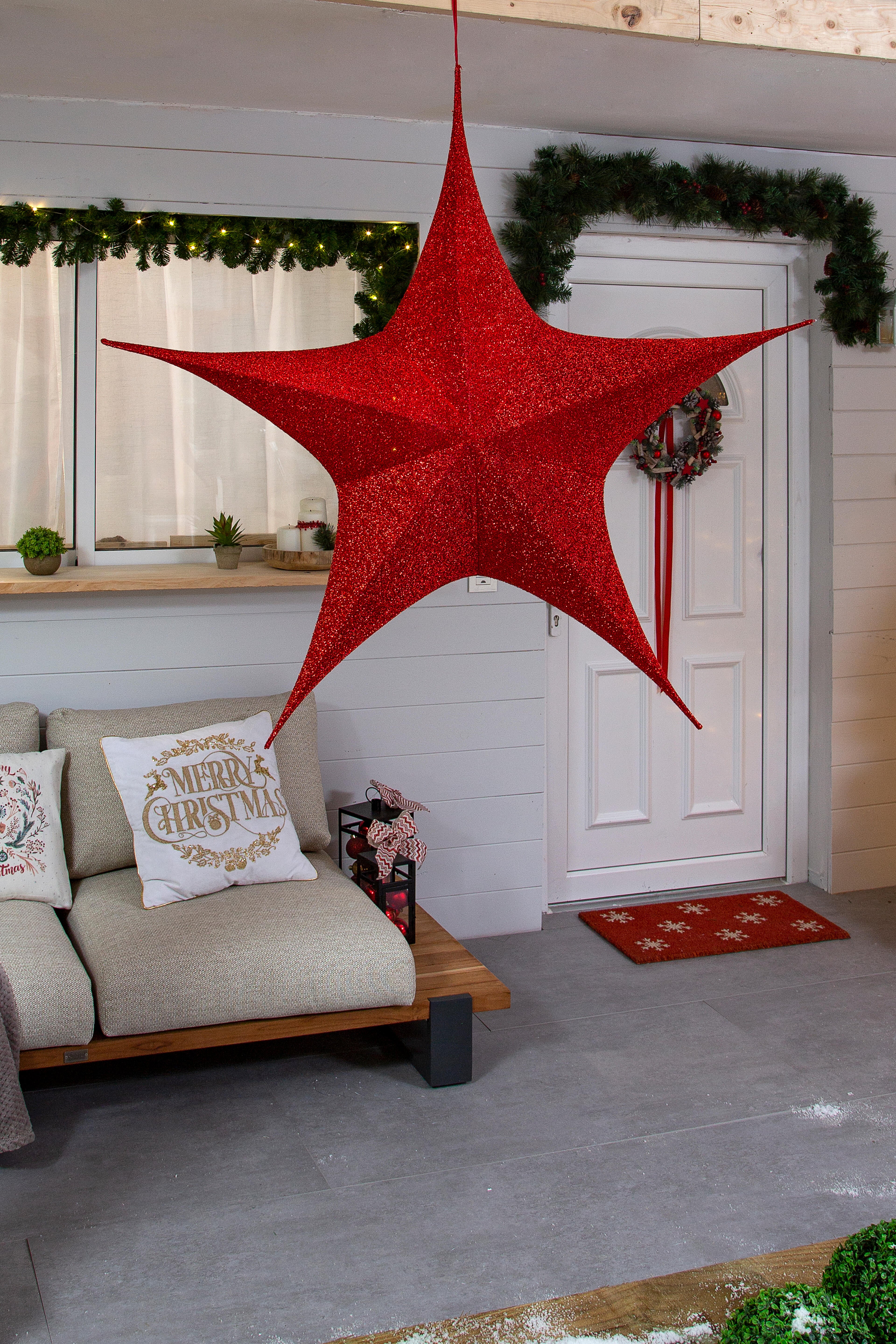 Estrela de natal 135 cm vermelho - 3