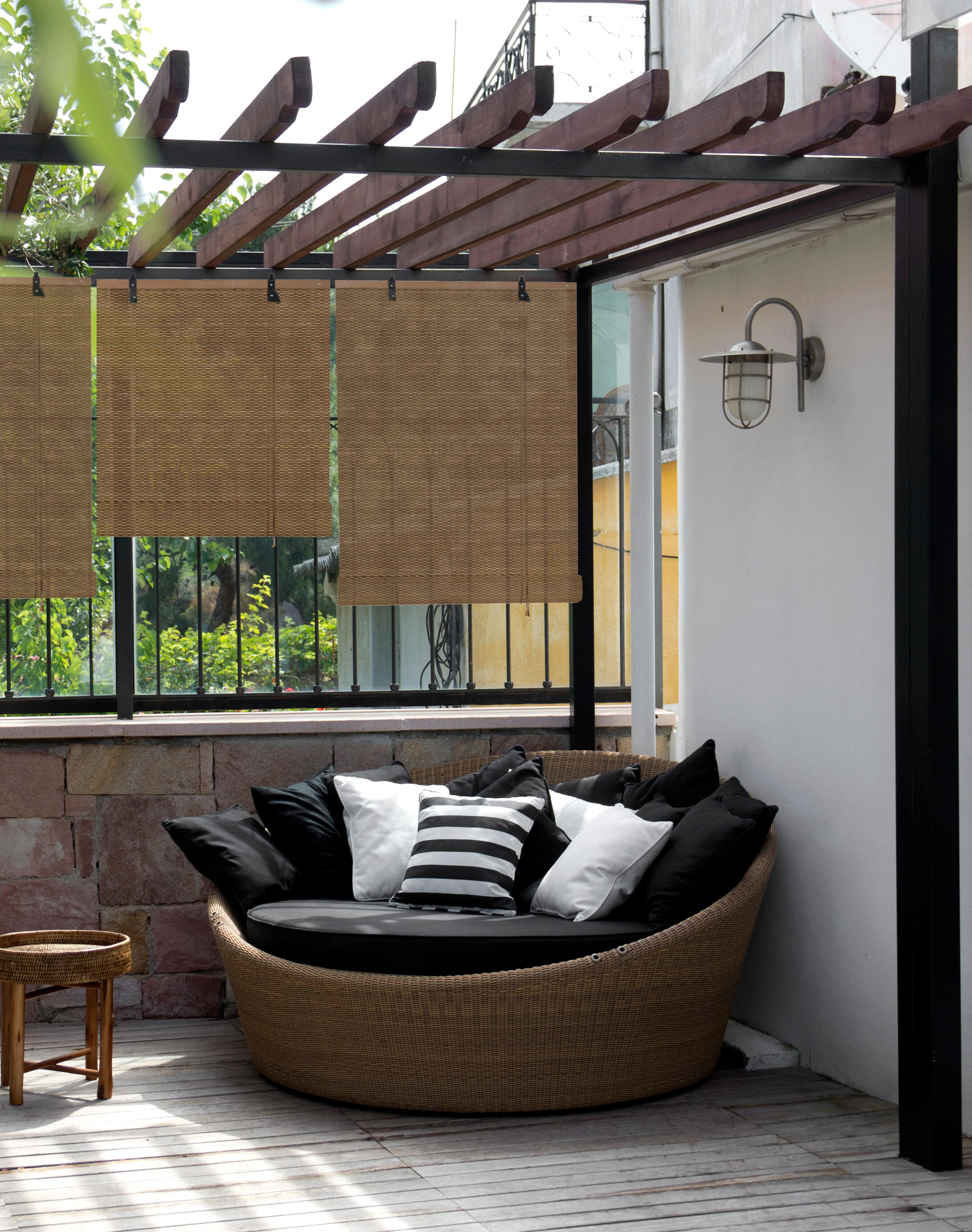 Tenda a rullo filtrante Bamboo Nairobi marrone 90x220 cm - 5