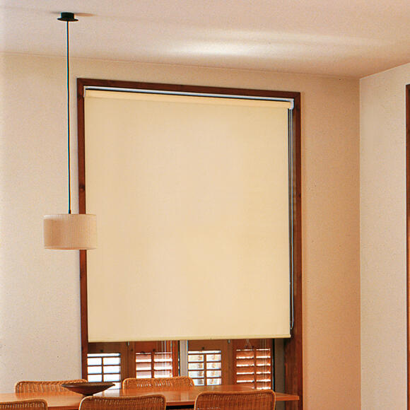 Estor enrollable opaco black out beige de 150x250cm
