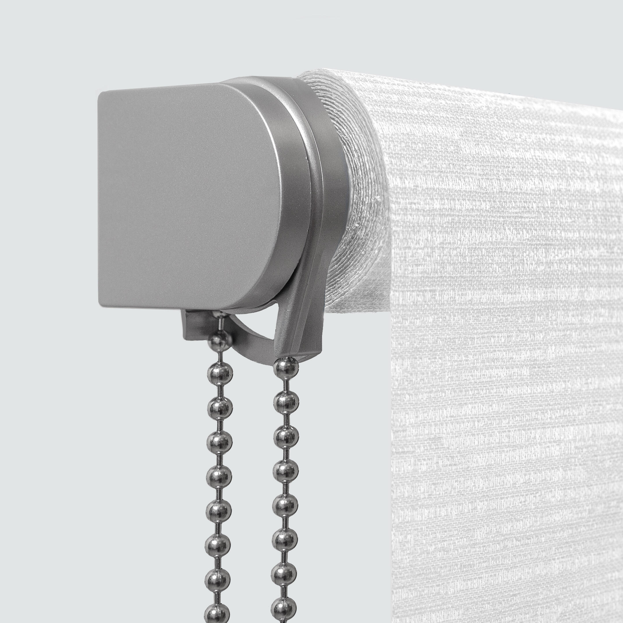 Estor enrollable translúcido Delta de 90x250 poliéster con líneas blanco con cadena - 4