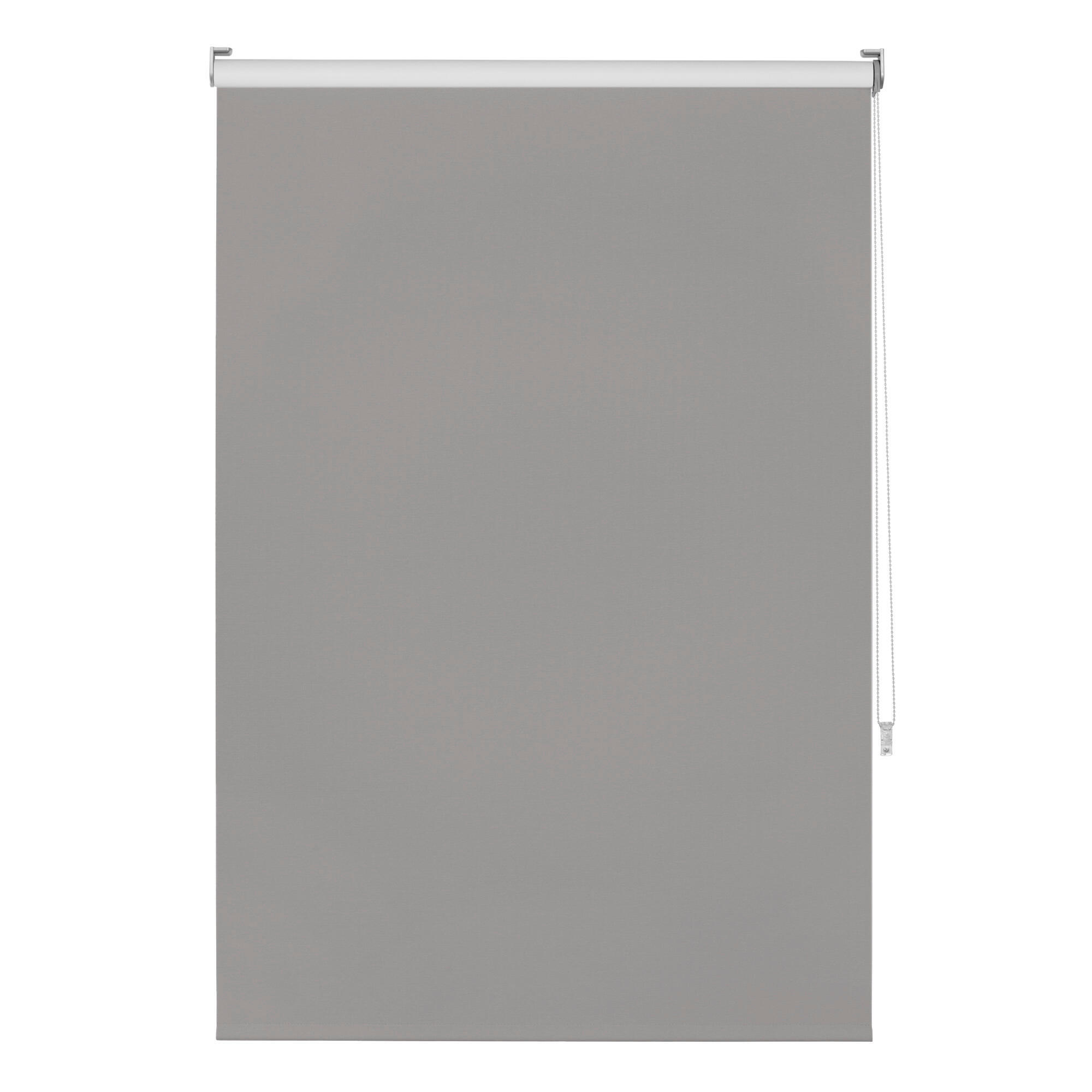 Estor enrollable opaco térmico con cadena black out solpor poliéster liso gris de 180x250cm