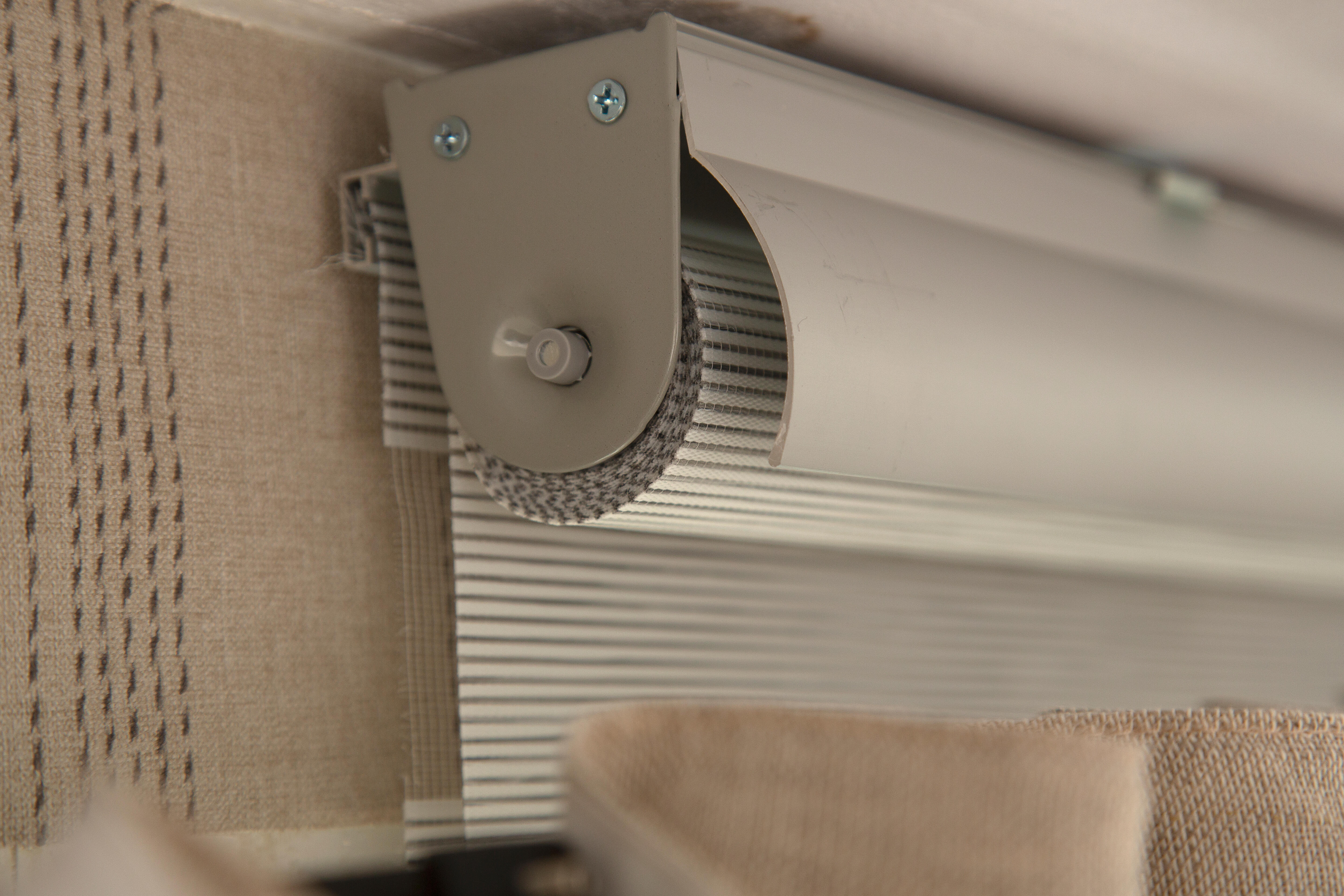 Estor enrollable noche/día  con cadena Top N&D poliéster con líneas blanco  de 90x250cm - 7