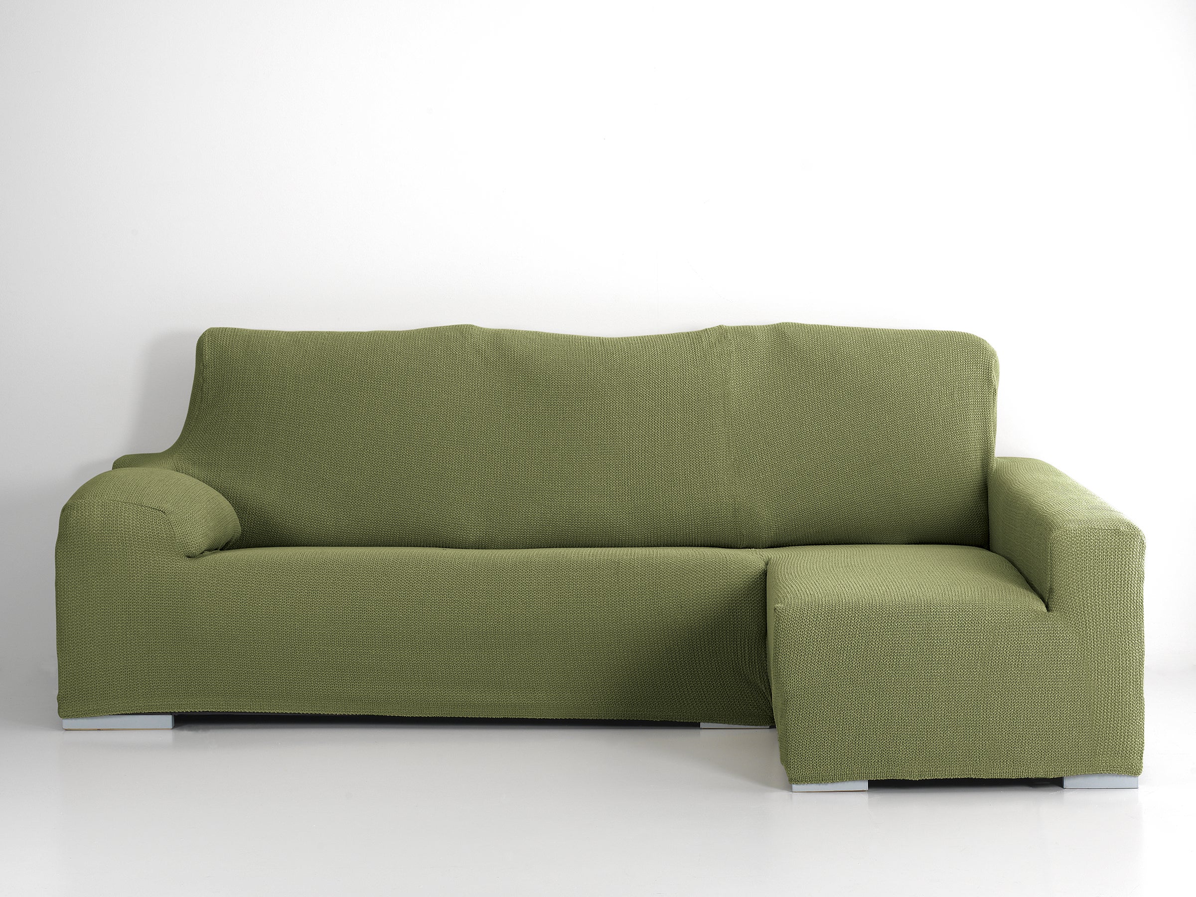 Funda chaise longue elástica edir pistacho izquierdo