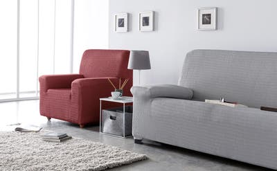 Funda De Sillon Reclinable Sofa Cubre Forros Para Sofas Sillón Elastica  Gris New