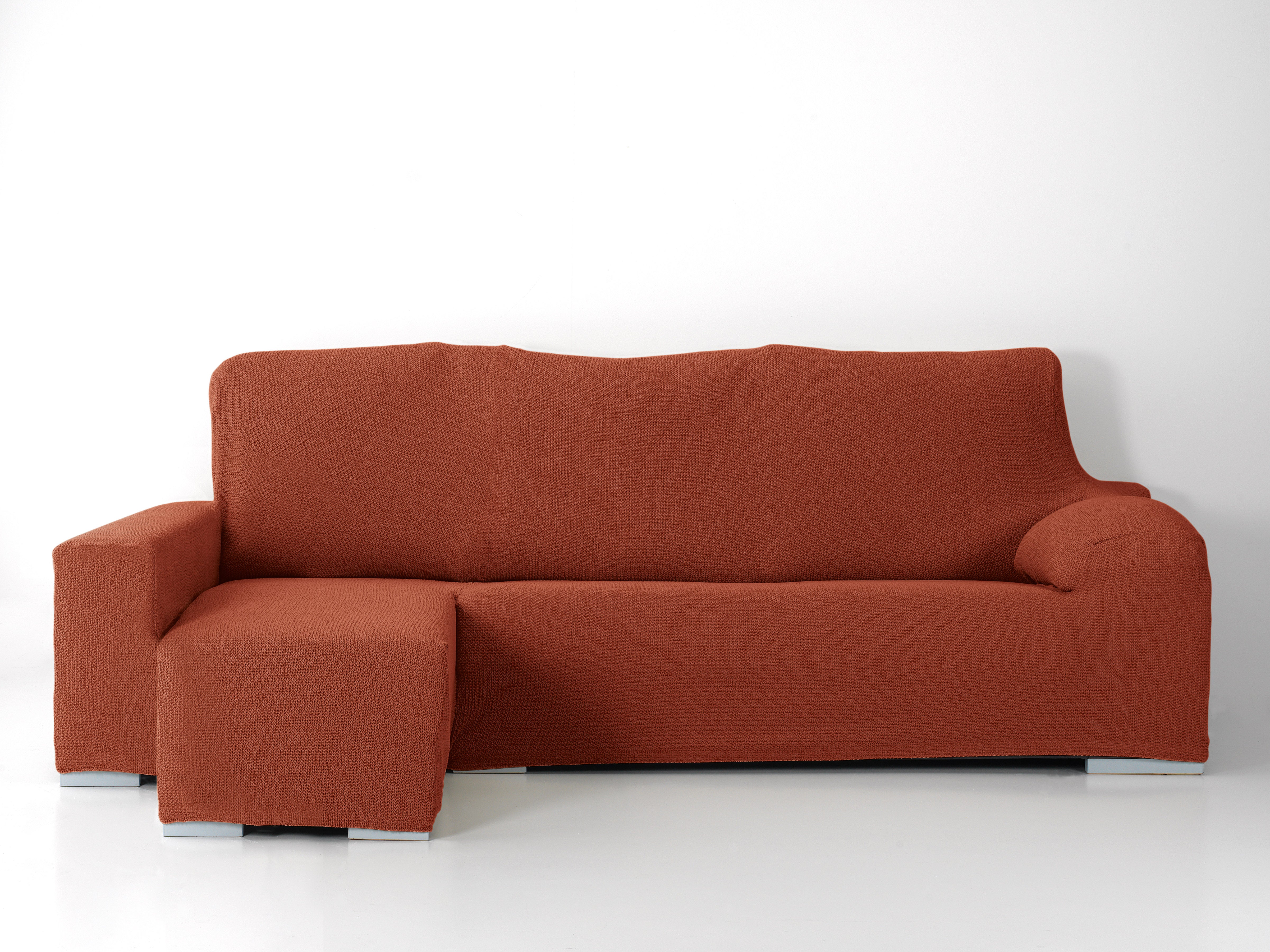 Funda chaise longue elástica brazo corto edir naranja dcha.
