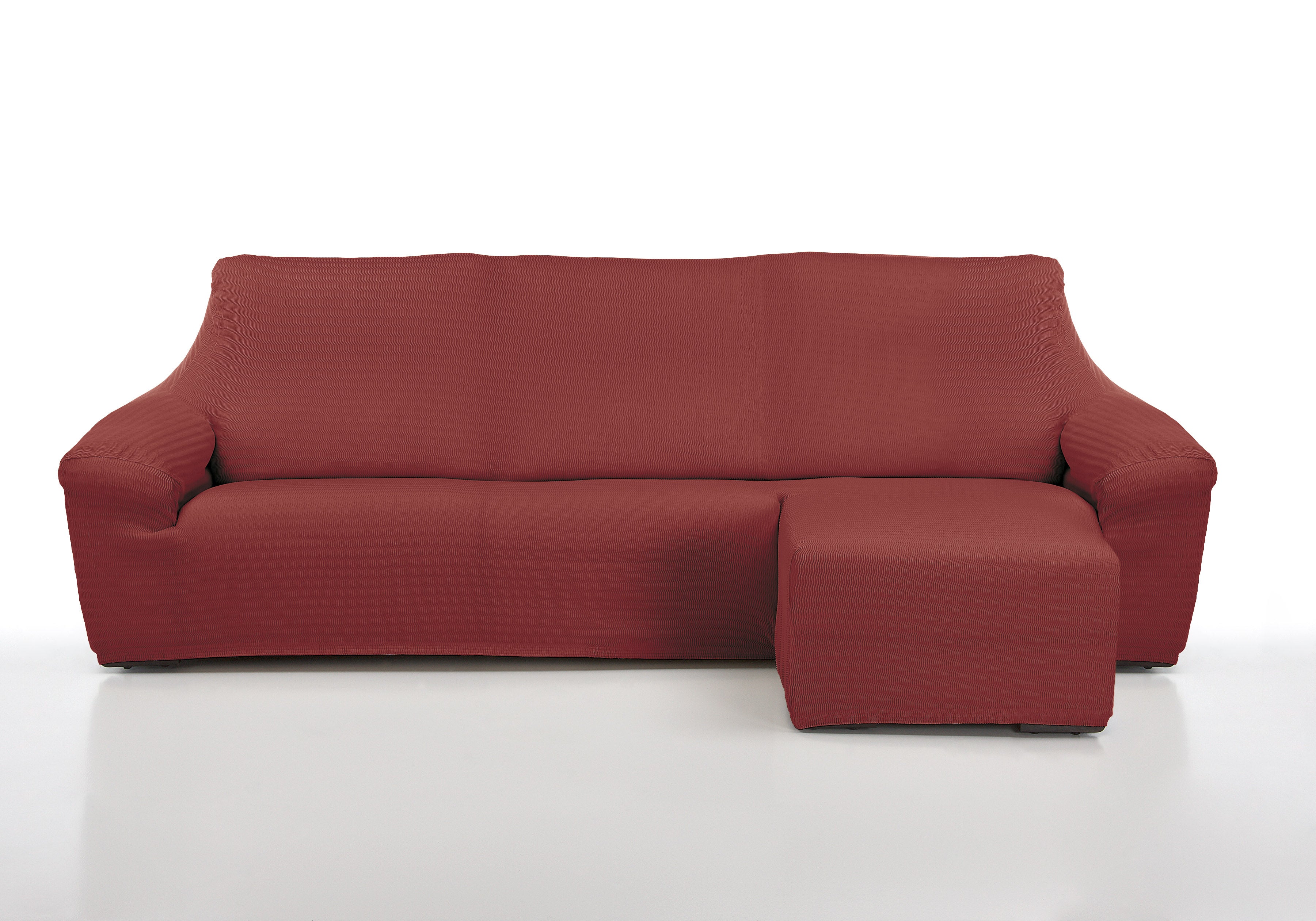 Funda chaise longue elástica brazo corto playa granate izq.