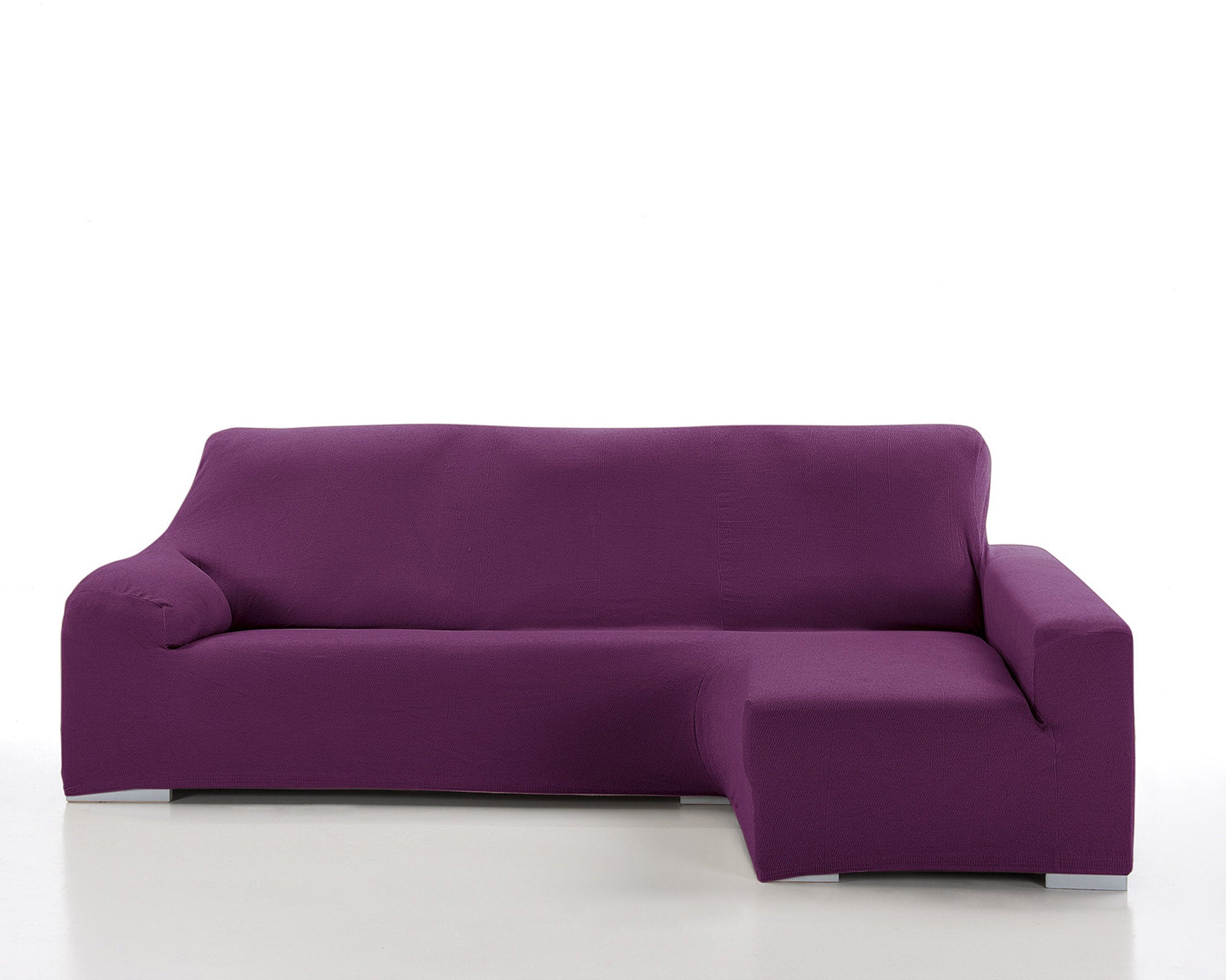 Funda chaise longue elástica enzo morado izquierdo