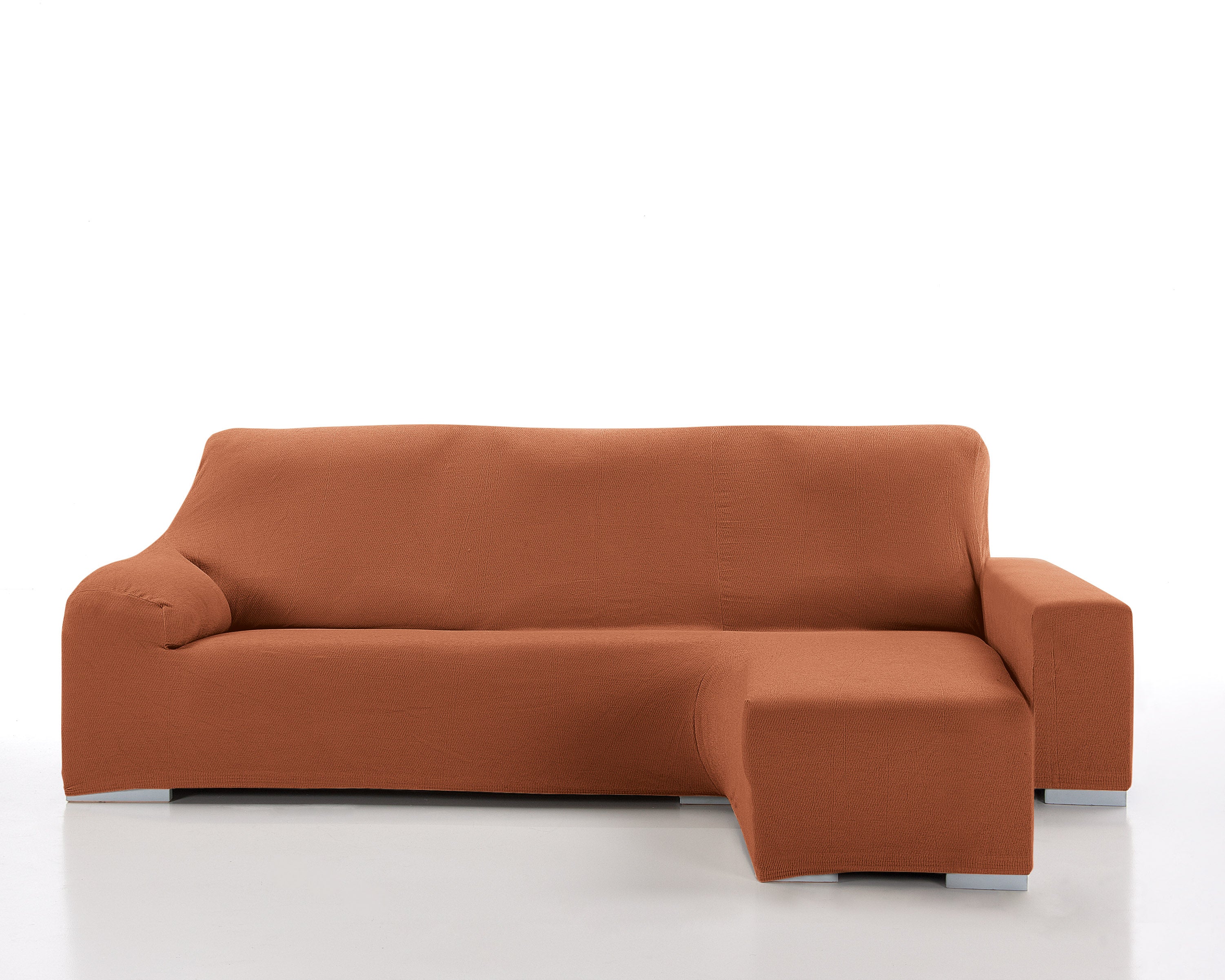Funda chaise longue elástica brazo corto enzo naranja izq.