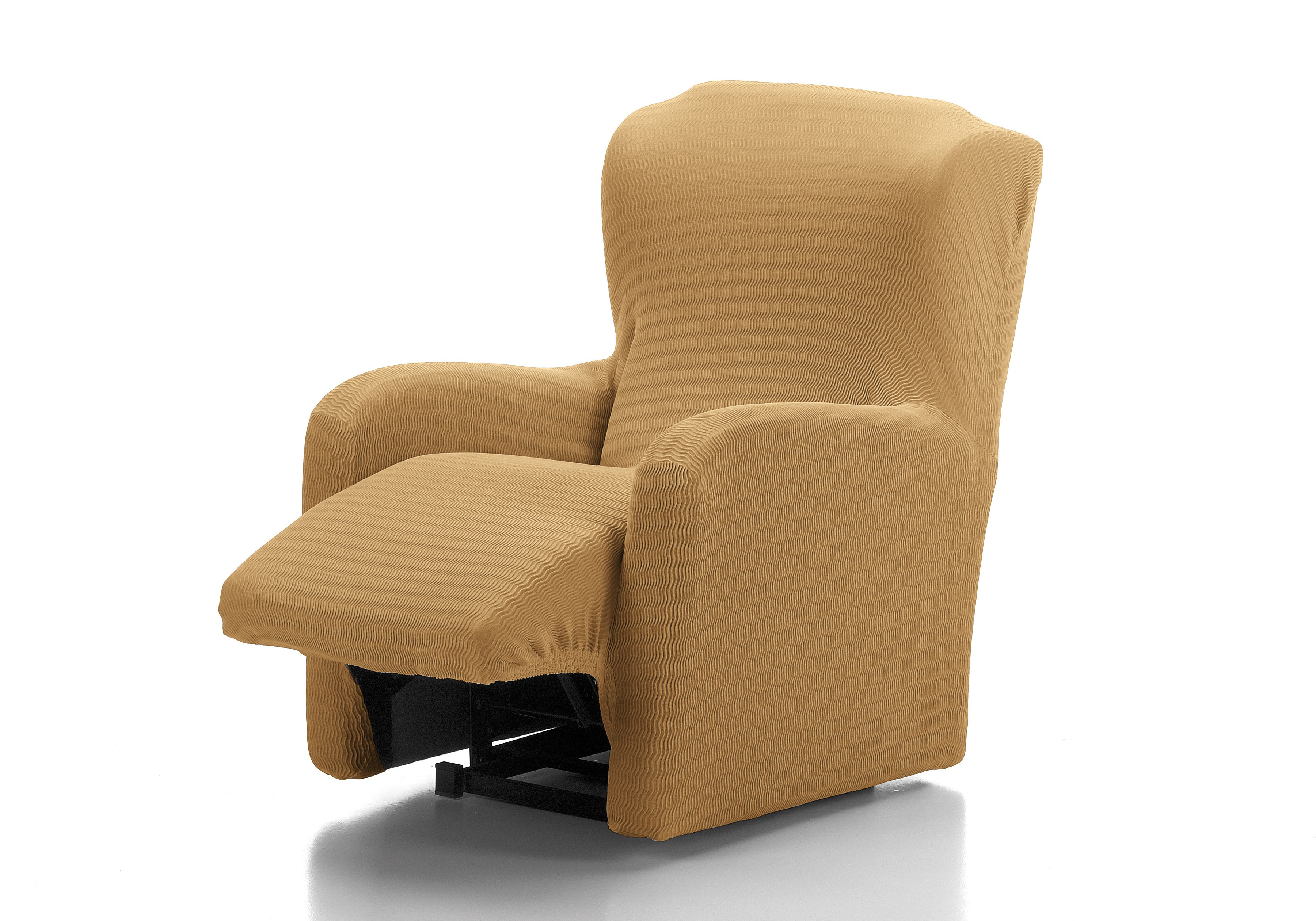 Funda elástica sillón relax playa mostaza 1 plaza patron