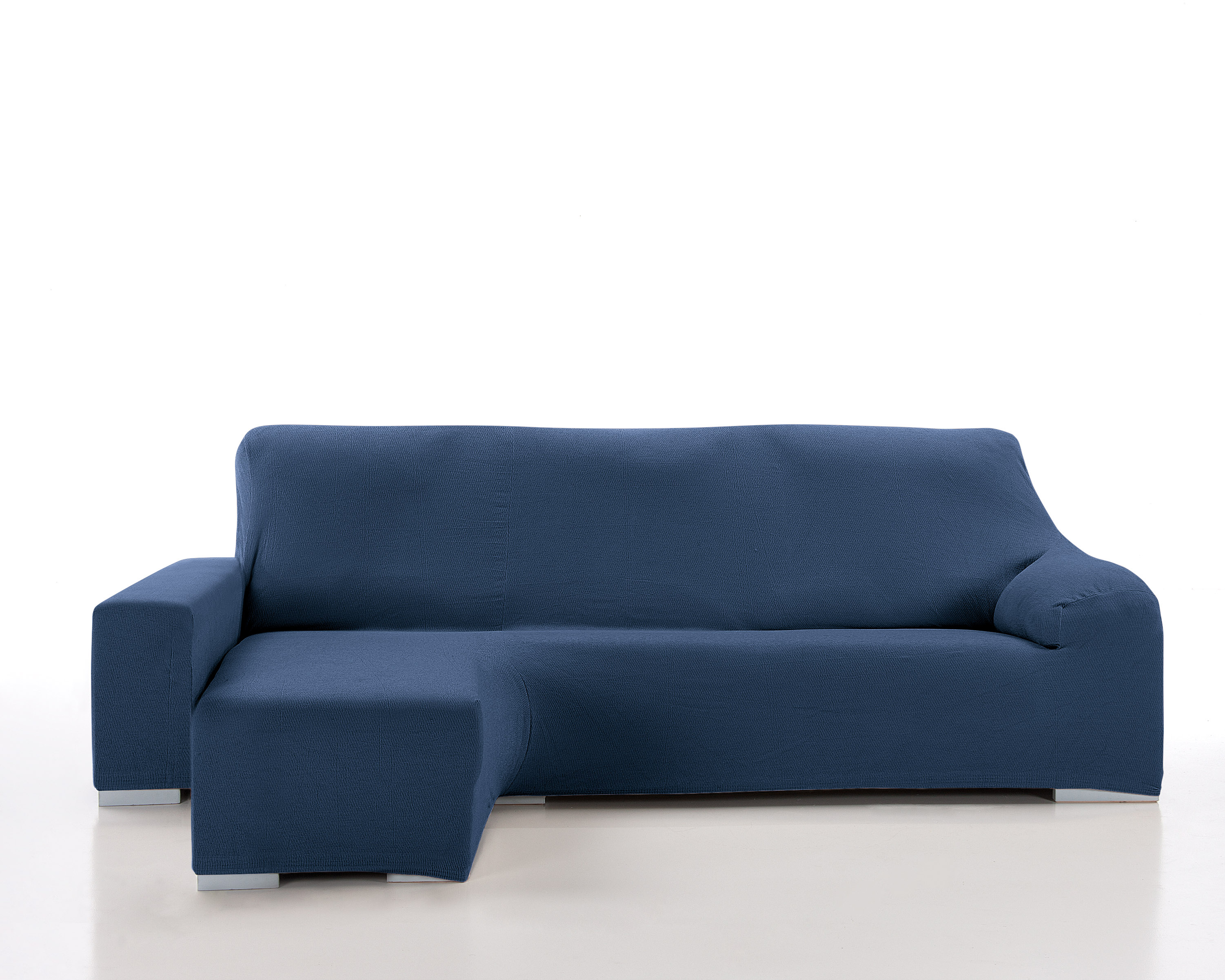 Funda chaise longue elástica brazo corto enzo azul derecho