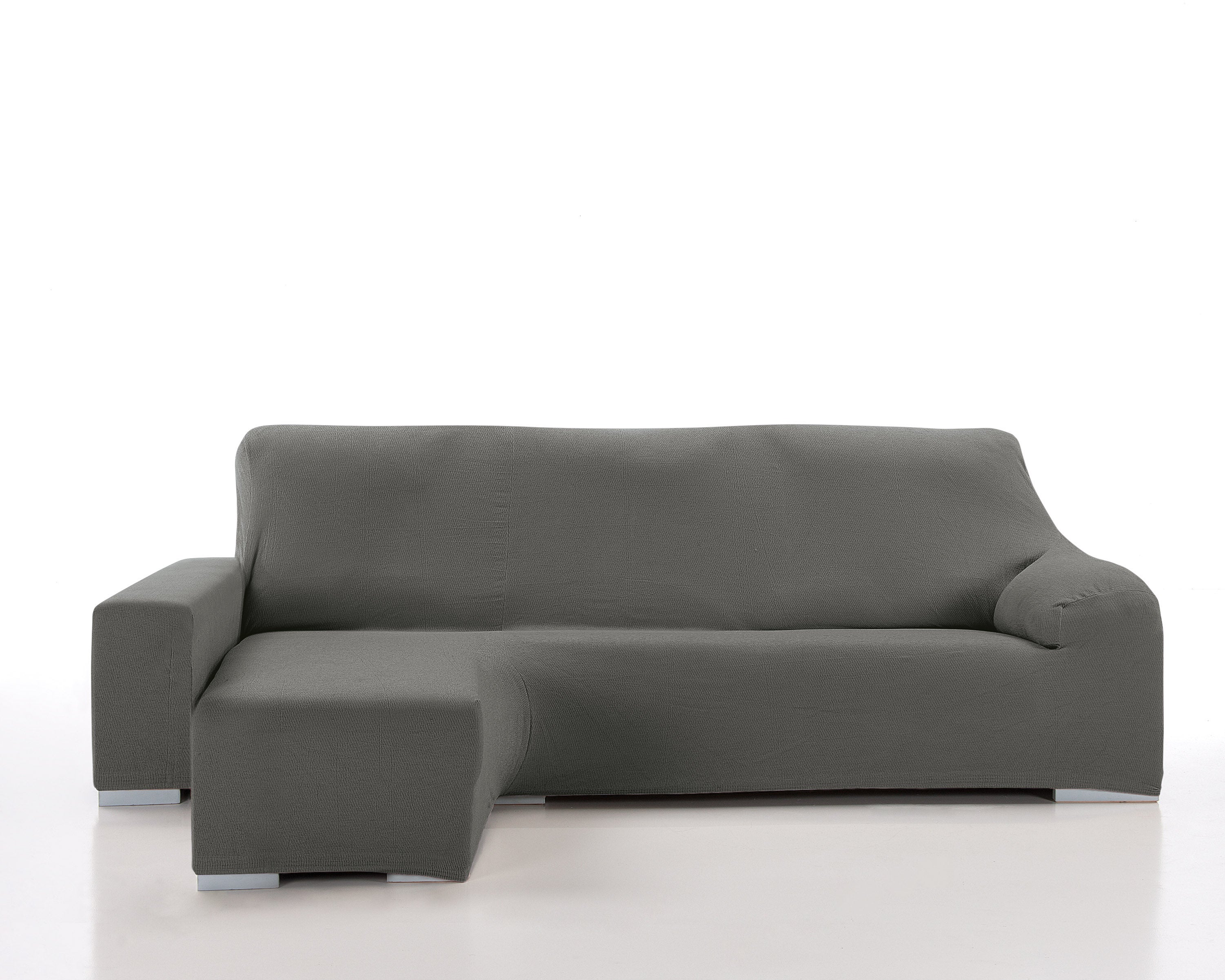 Funda chaise longue elástica brazo corto enzo gris derecho