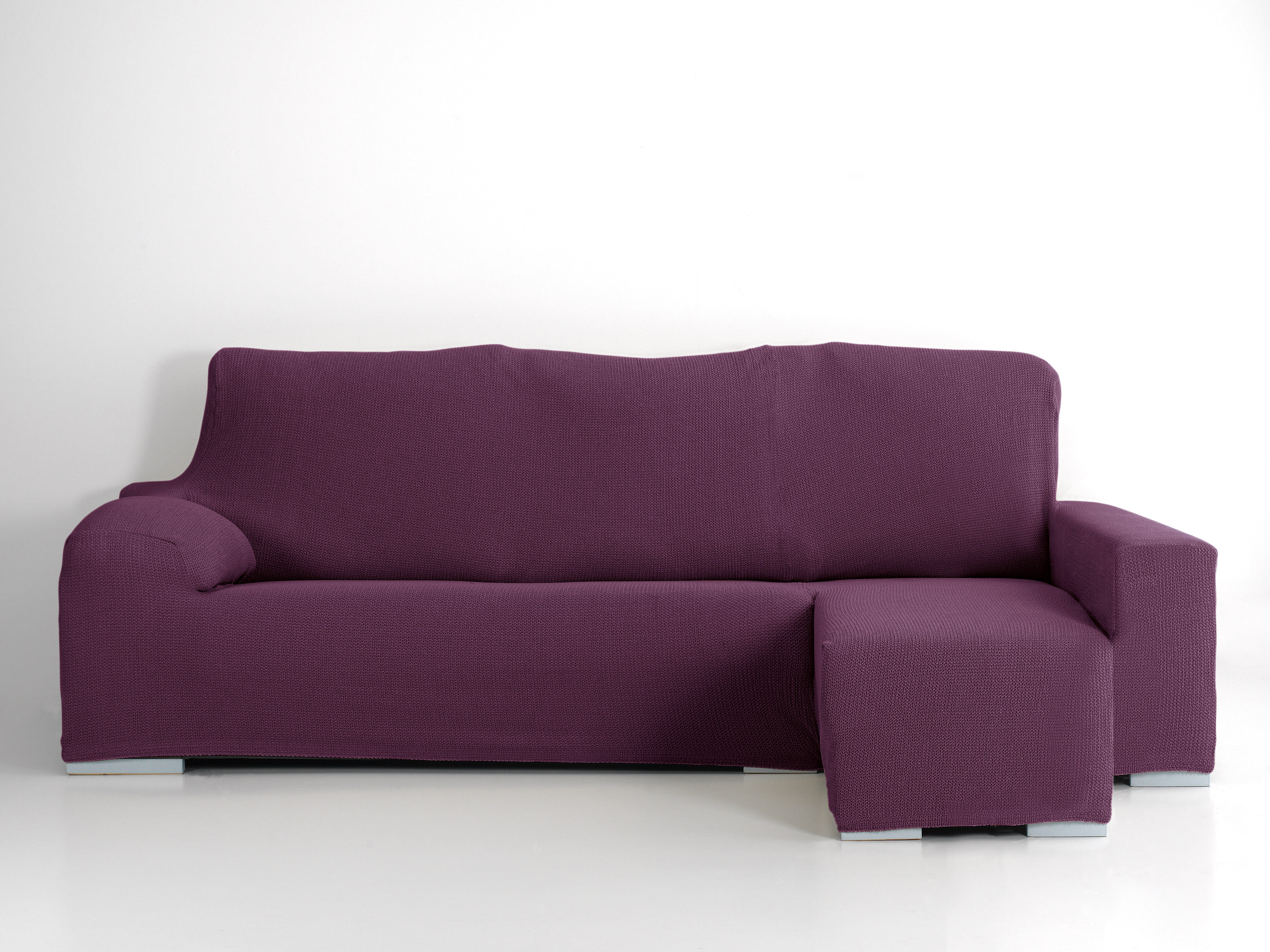 Funda chaise longue elástica brazo corto edir berenjena izq.
