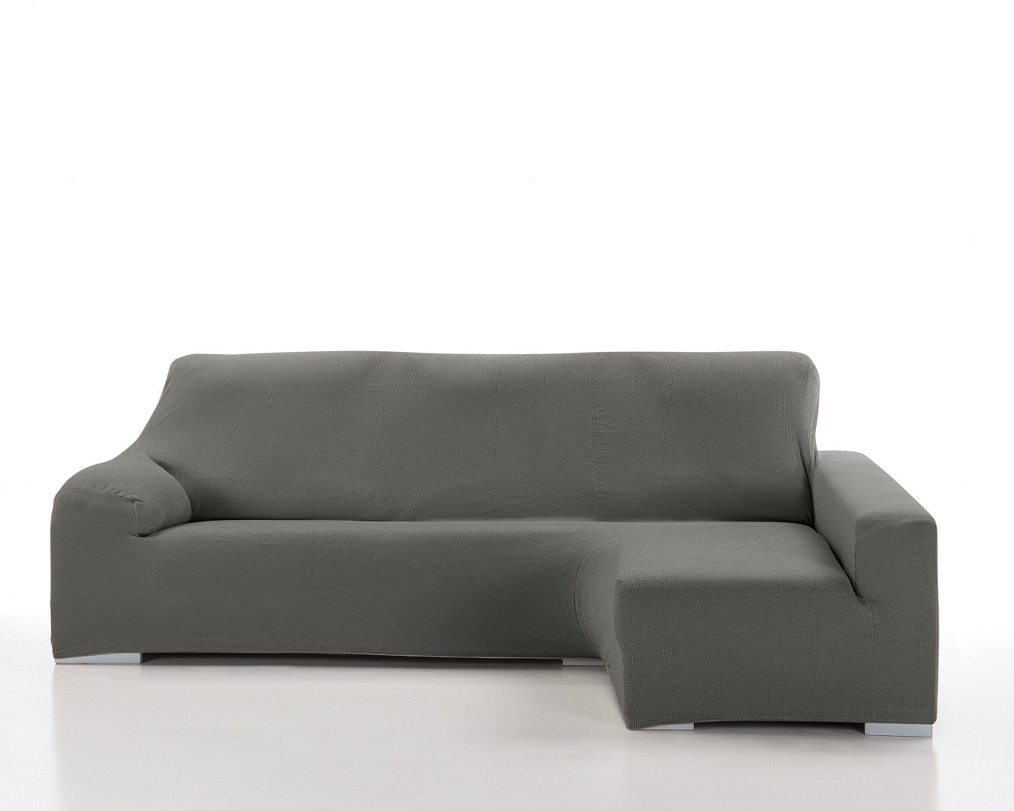 Funda chaise longue elástica enzo gris izquierdo