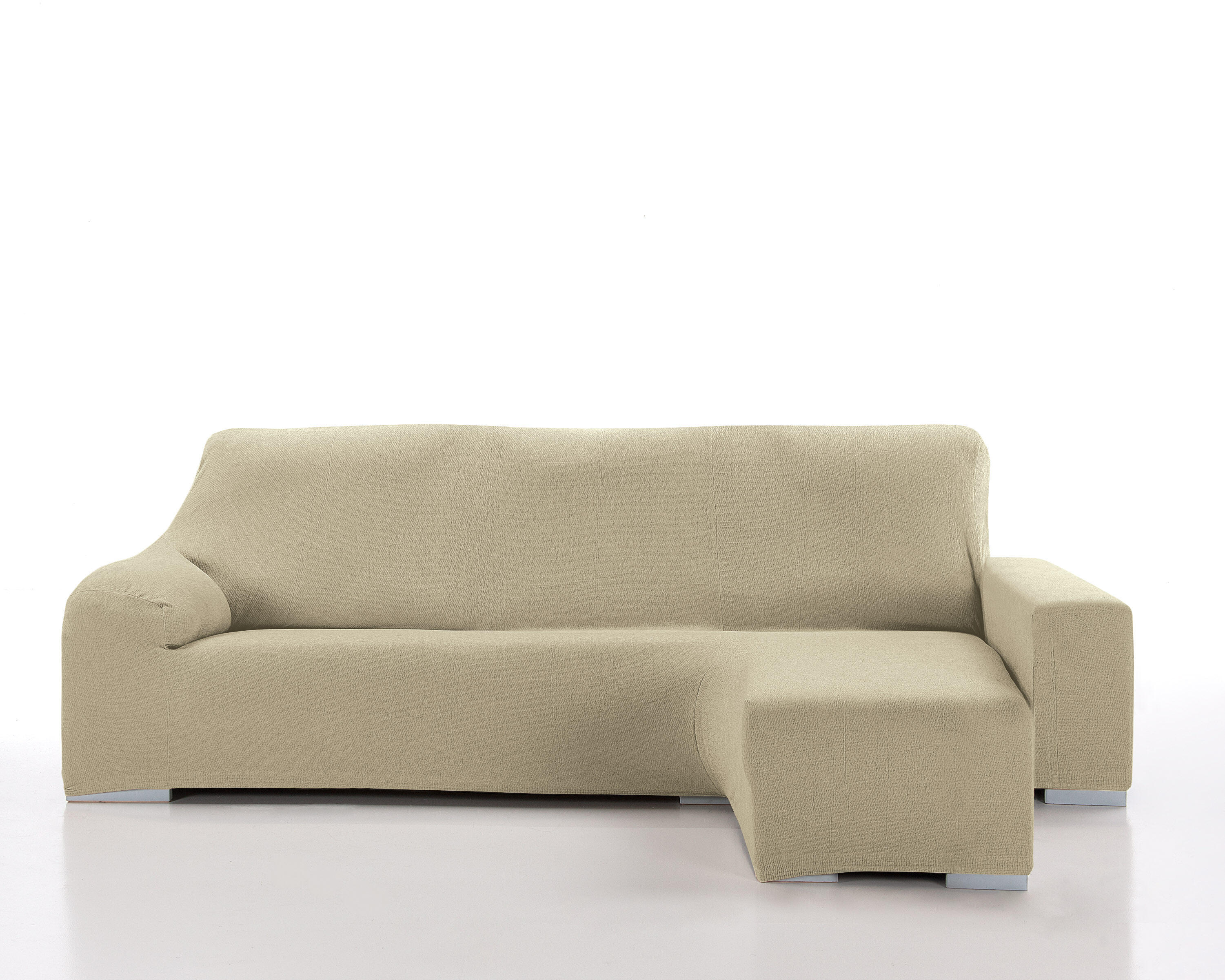 Funda chaise longue elástica brazo corto enzo beig izquierdo