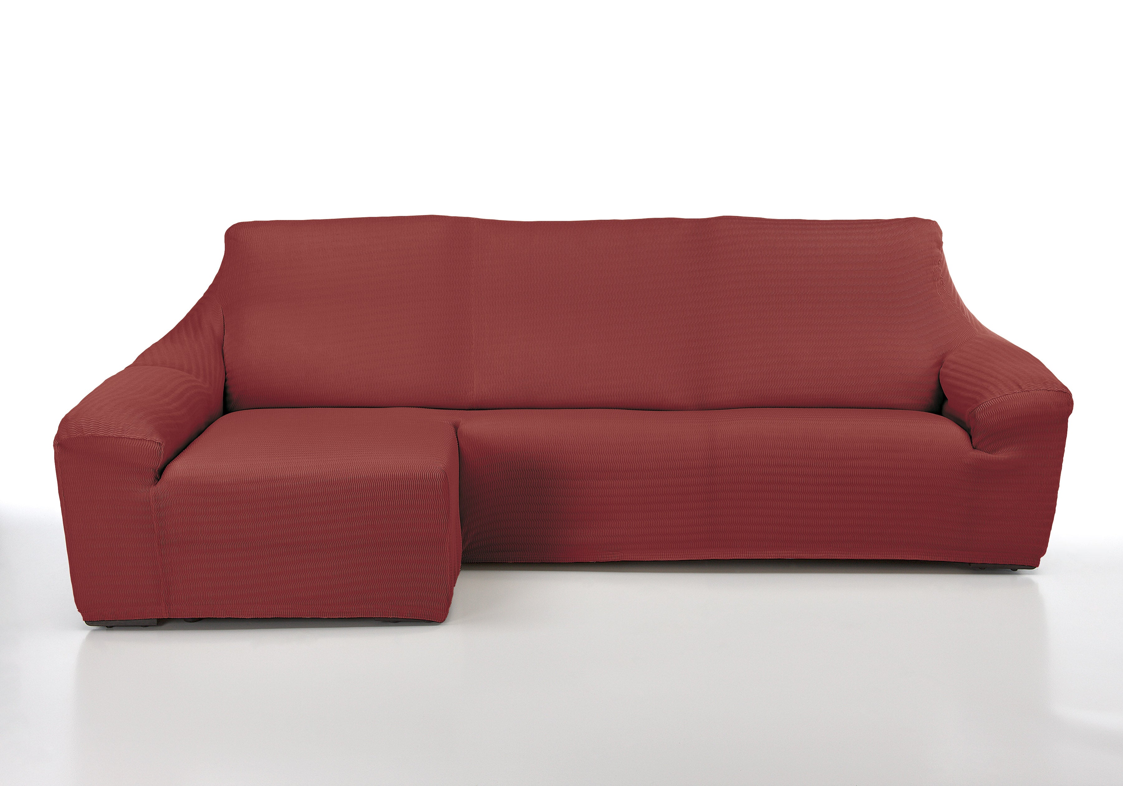Funda chaise longue elástica playa granate derecho