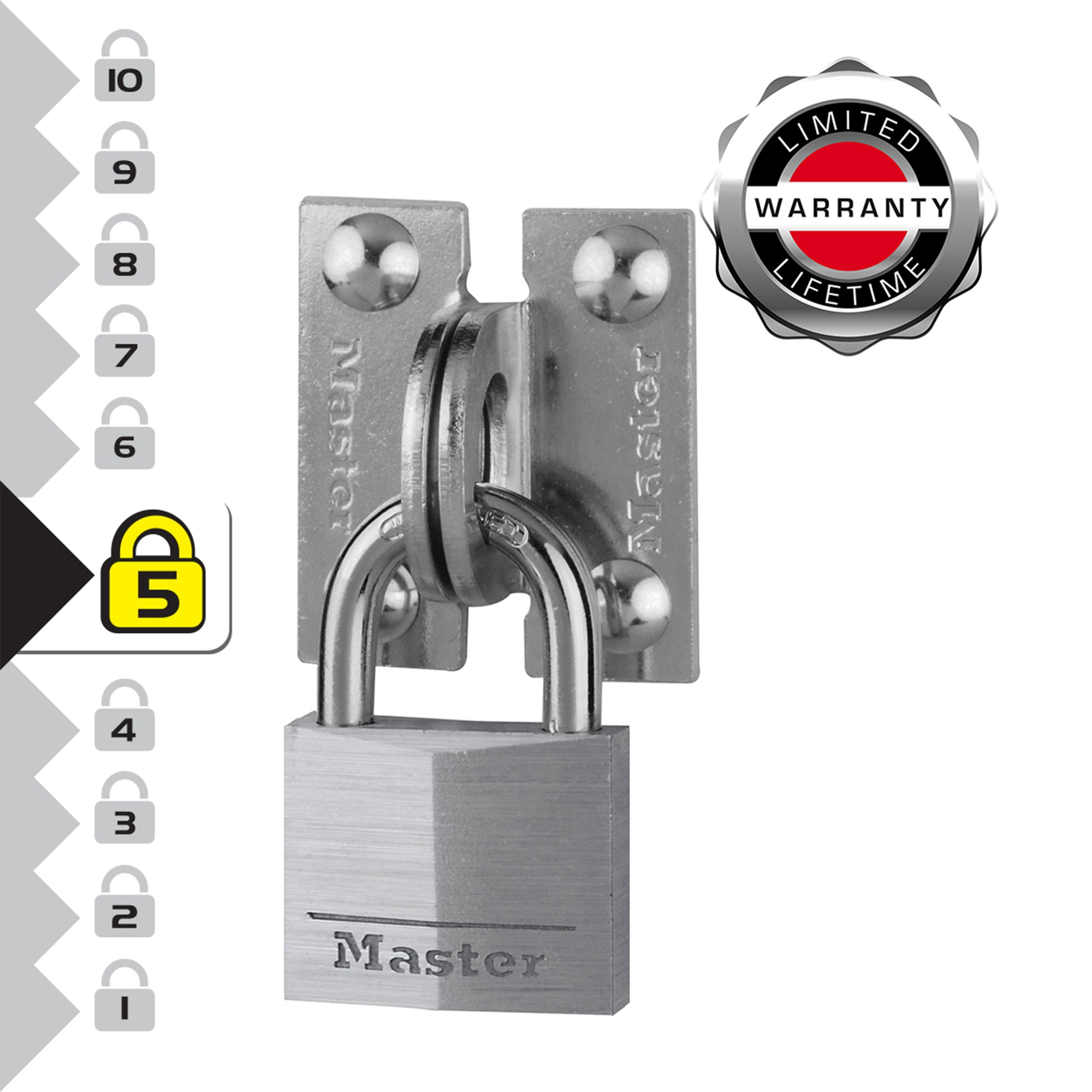 Soporte para cadenas con candado de acero y 6 mm de ø del asa - 3