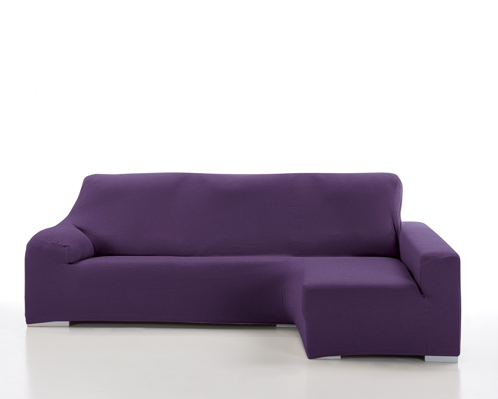 Funda chaise longue elástica enzo berenjena izquierdo