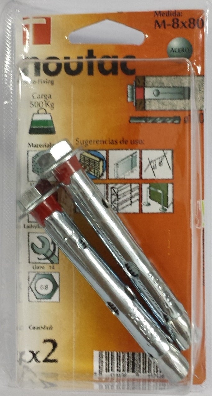 2 Buchas PARAFUSO 8X80MM - 5