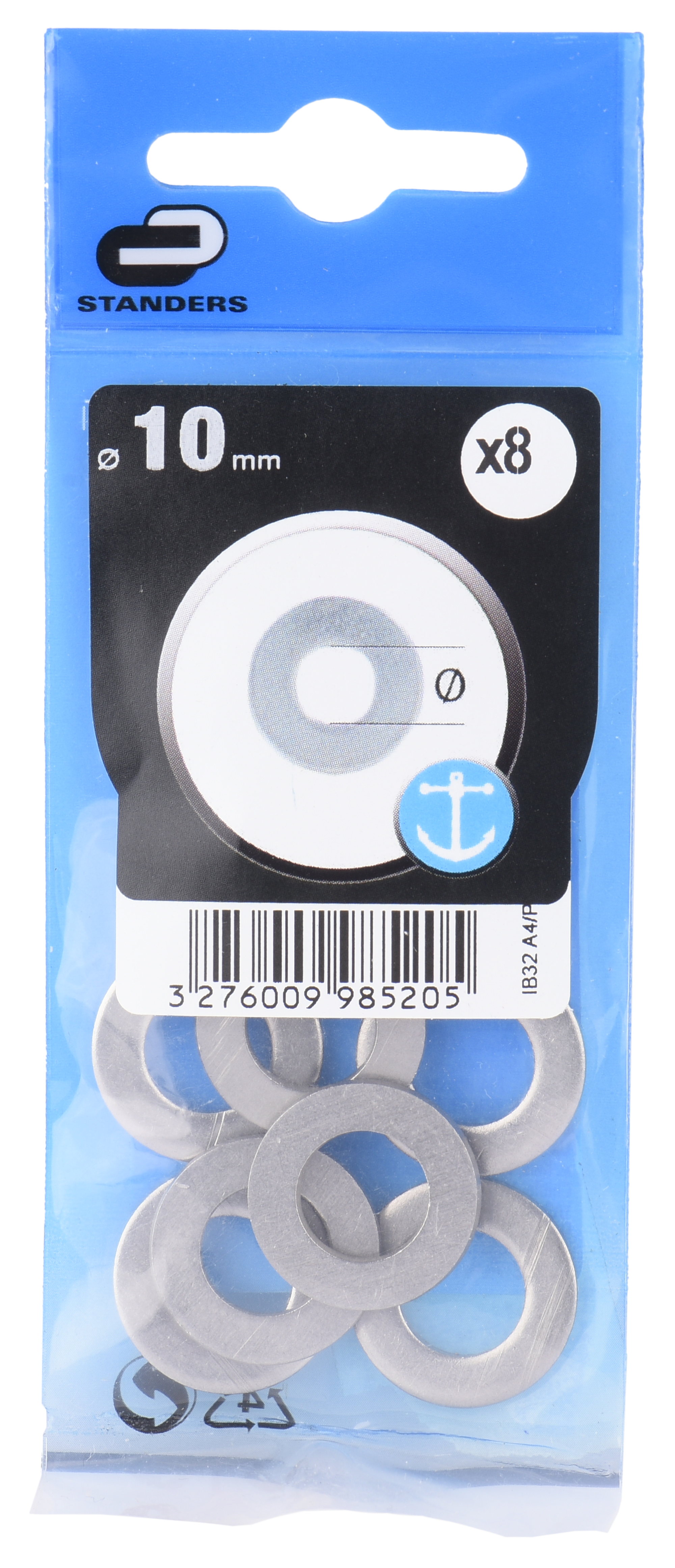 8 Anilhas STANDERS LARGAS D10 - 4