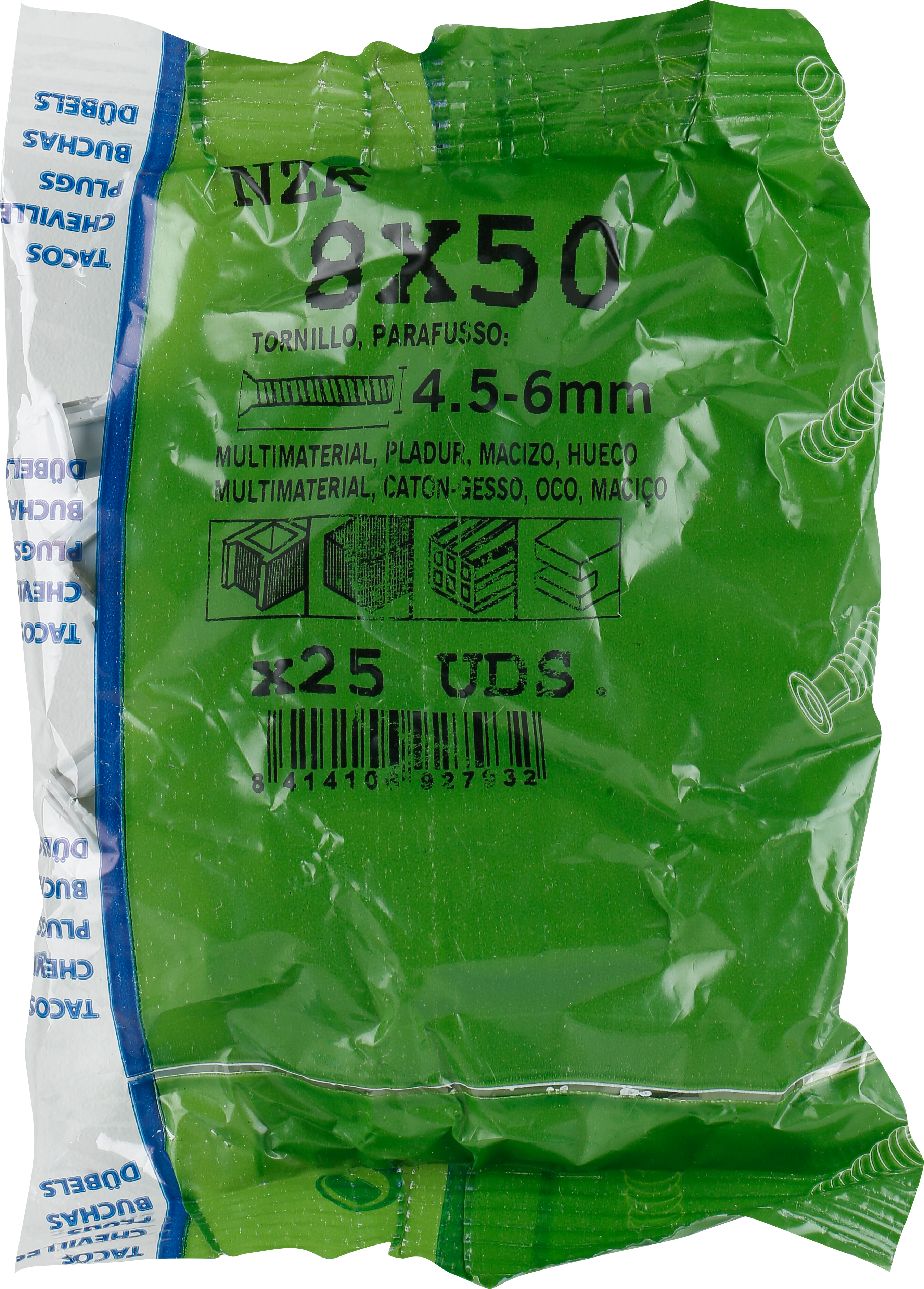 25 tacos multimaterial NOU-TAC, ø 8 x L. 50 mm - 4