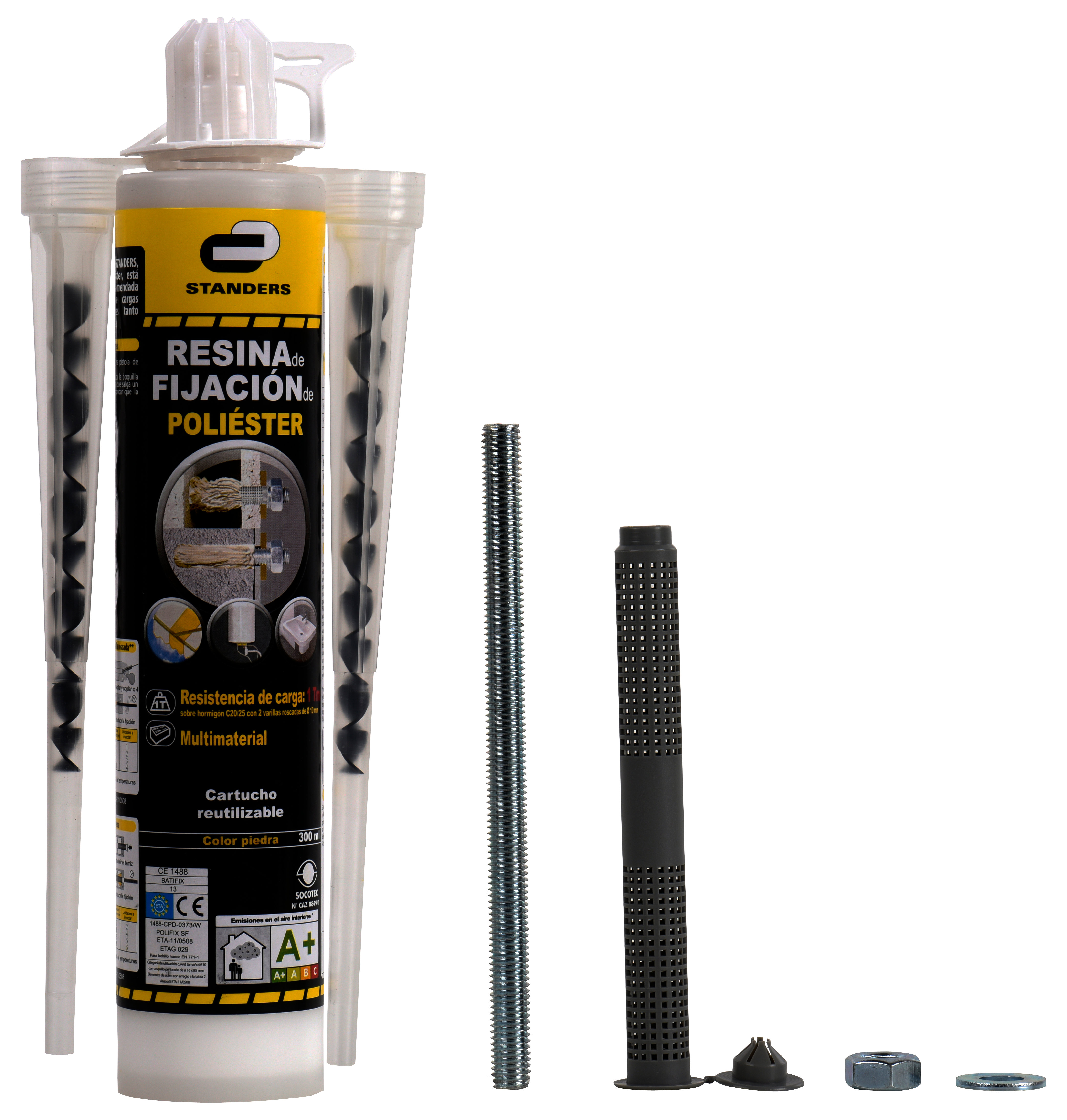 Kit taco químico con resina de poliéster de 300ml - 3