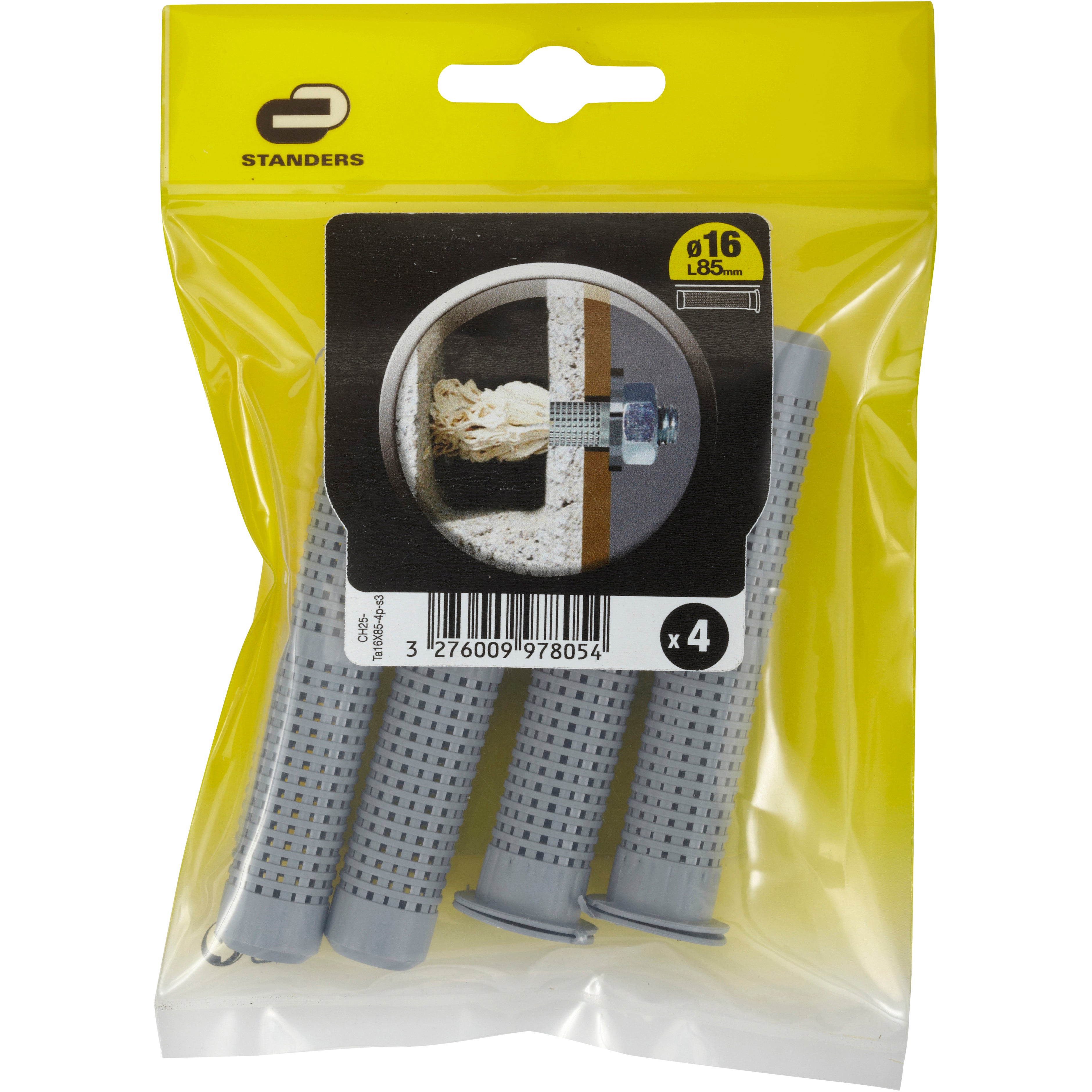 4 tamices para taco químico con tapa de color gris STANDERS ø 16 x L. 85 mm - 5