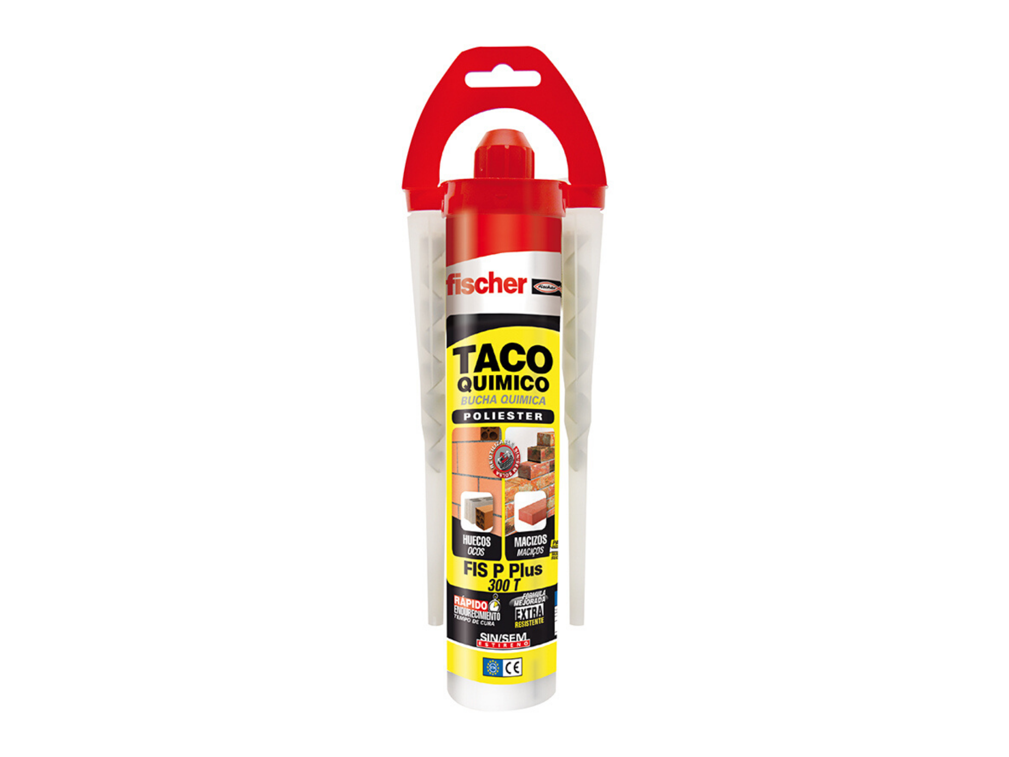 Bucha química poliéster 300 ml com 2 cânulas de aplicação Fischer P Plus - 2