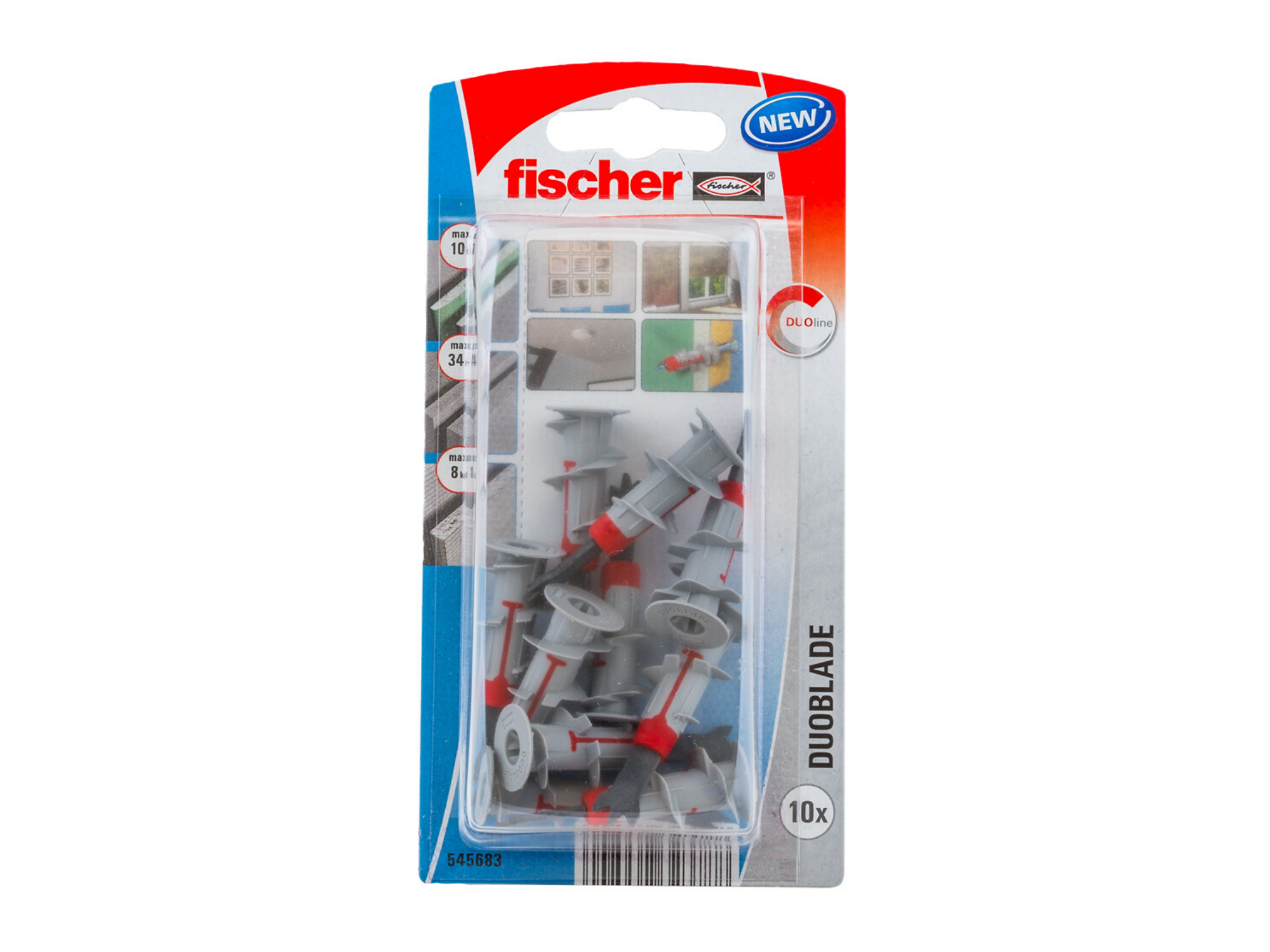 10 Buchas  cartão gesso FISCHER   e 45.0 mm - 5
