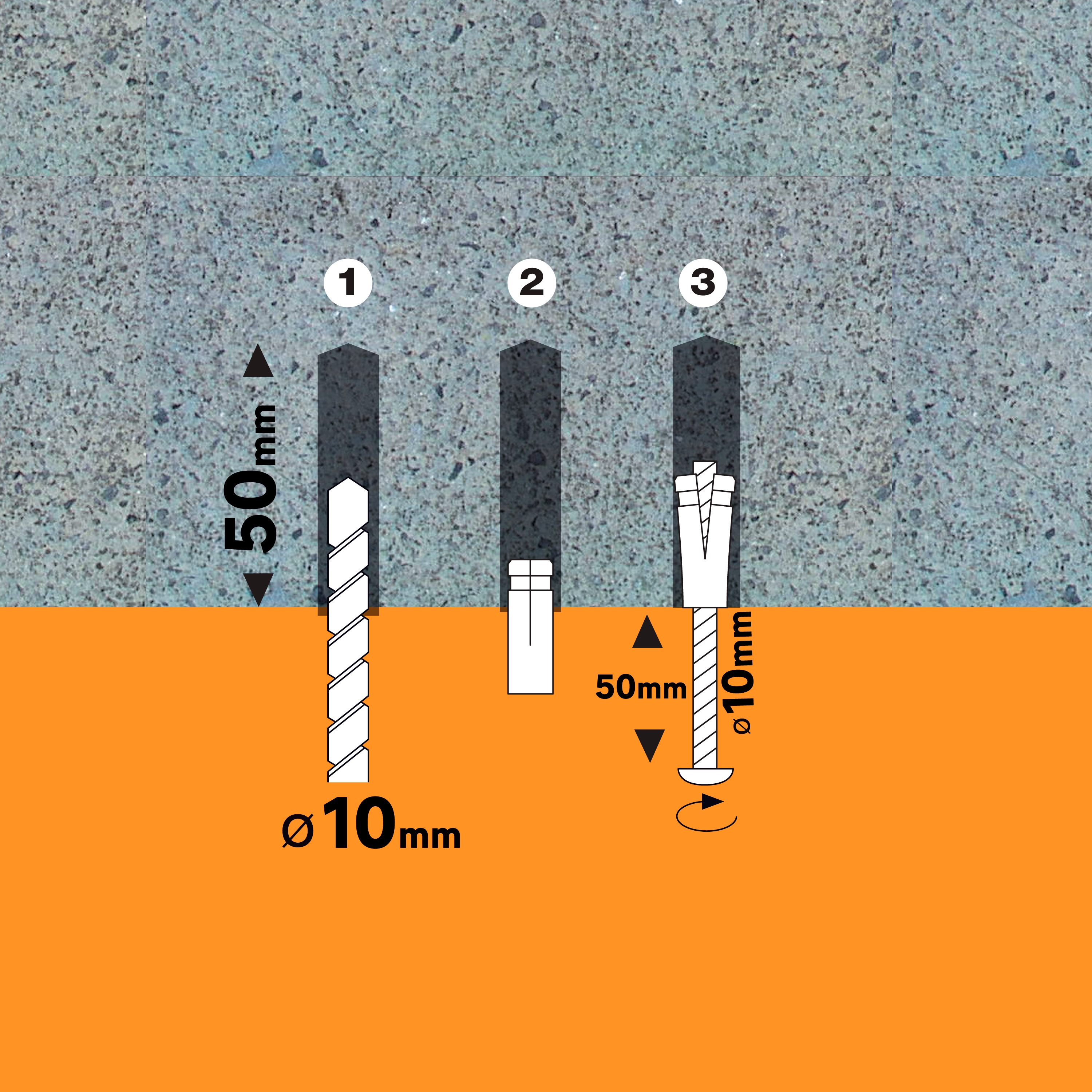 10 buchas de metal STANDERS EXPANSÍVEL 10X40MM - 3