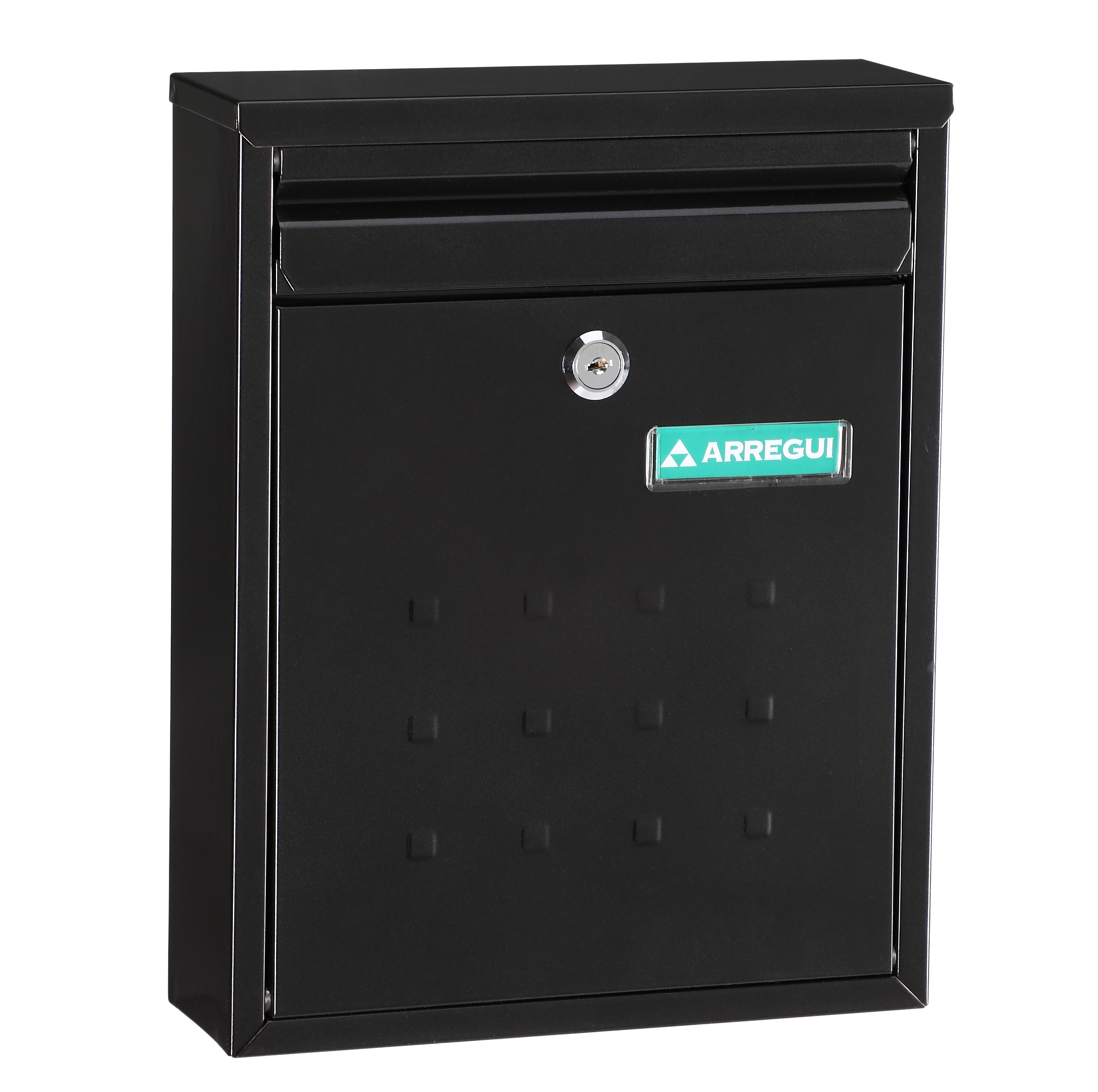 Buzón de correo de acero en negro de 32x25x8 cm - 4