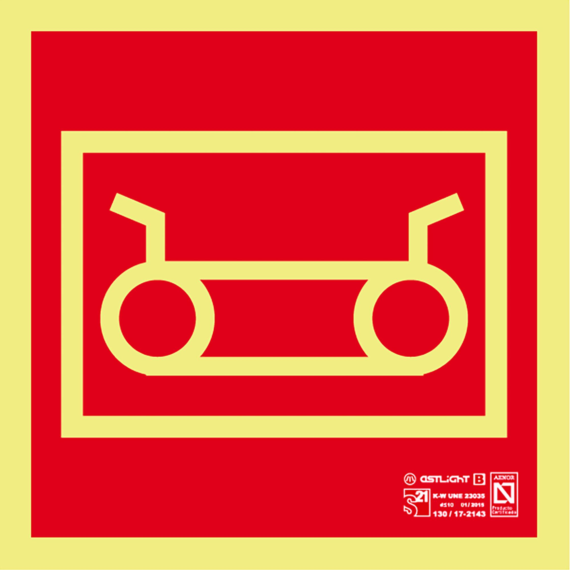 Cartel pvc columna seca 21 cm