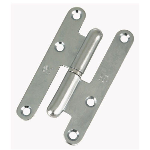 Pernio a derecha de acero cincado y 52x95 mm
