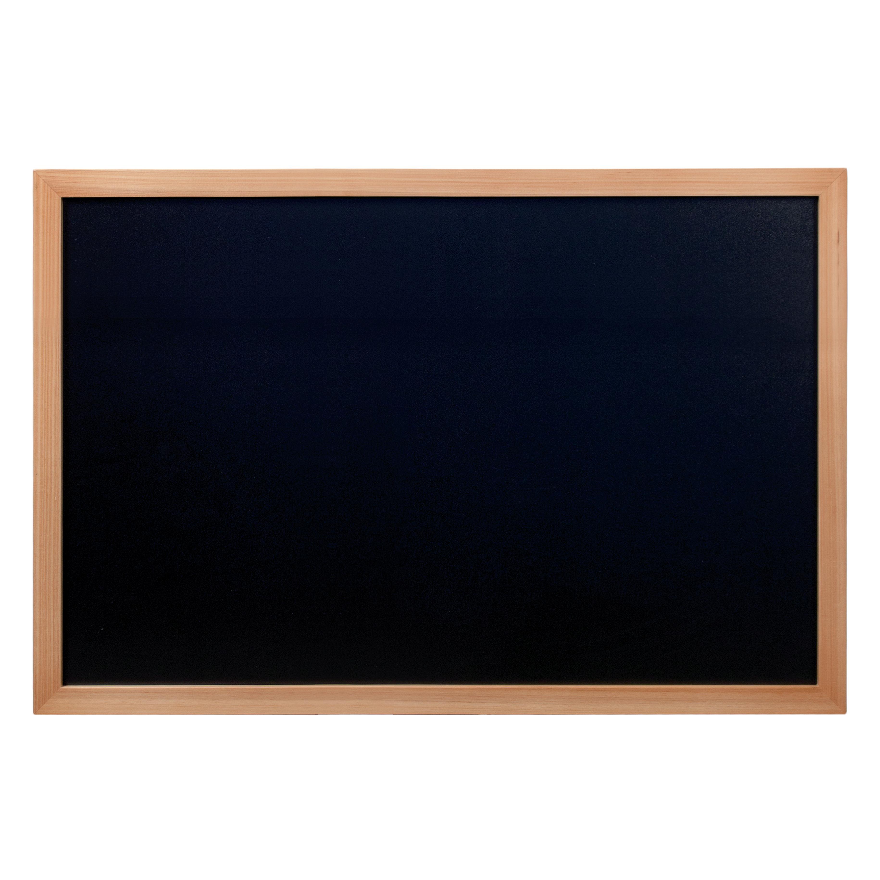 Pizarra con moldura de 80 x 60 cm negro