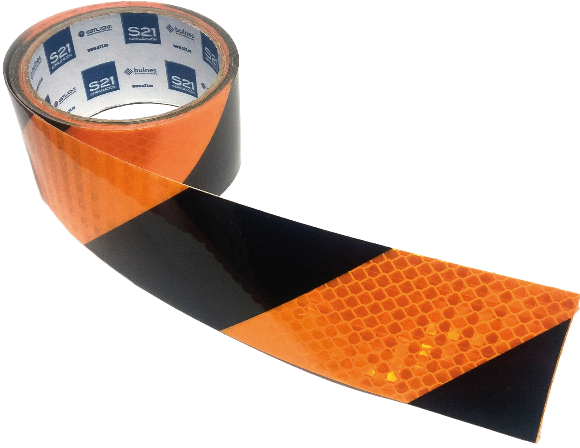 Cinta reflectante amarillo/negro 5mx10cm