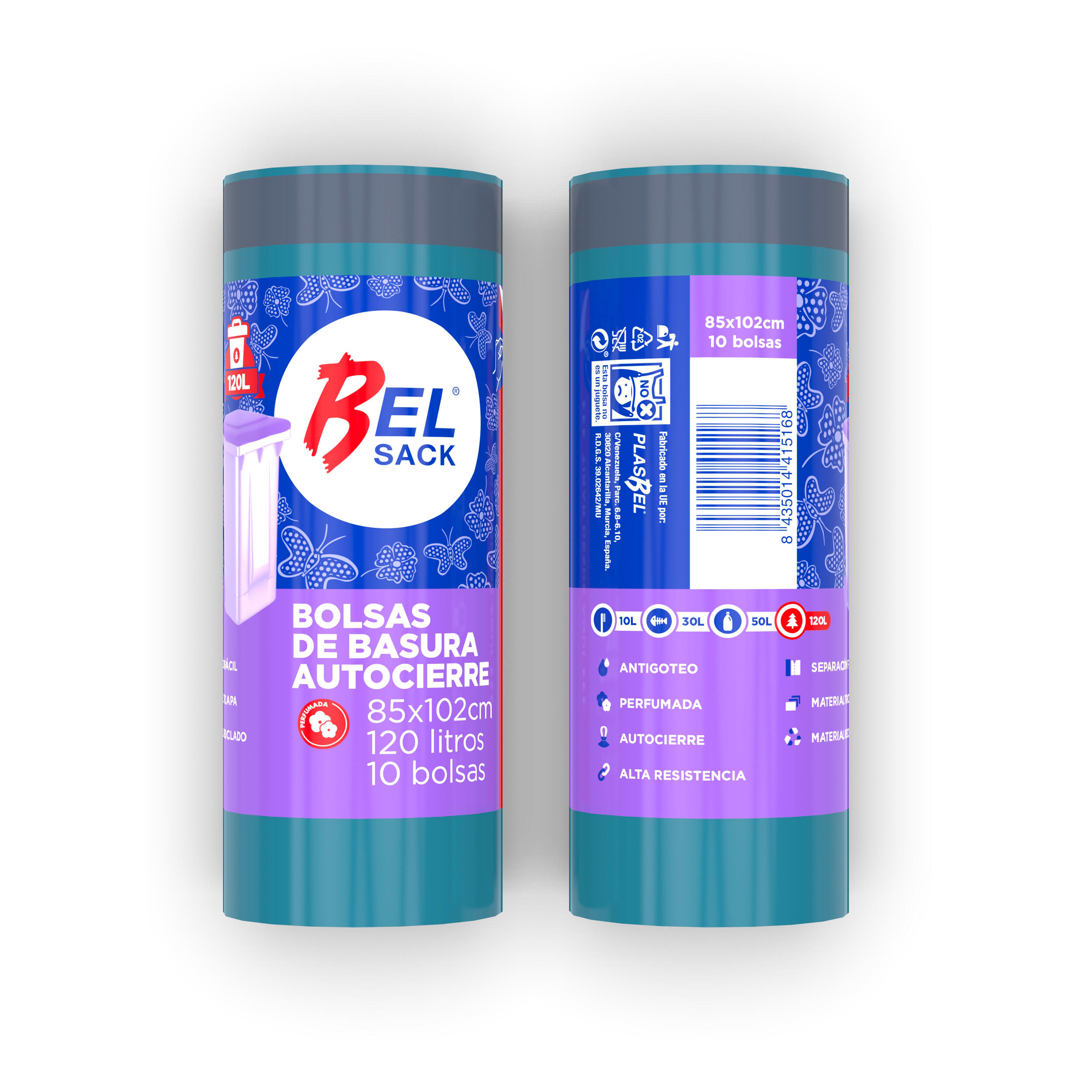 10 bolsas de basura para cubo de basura y 120l