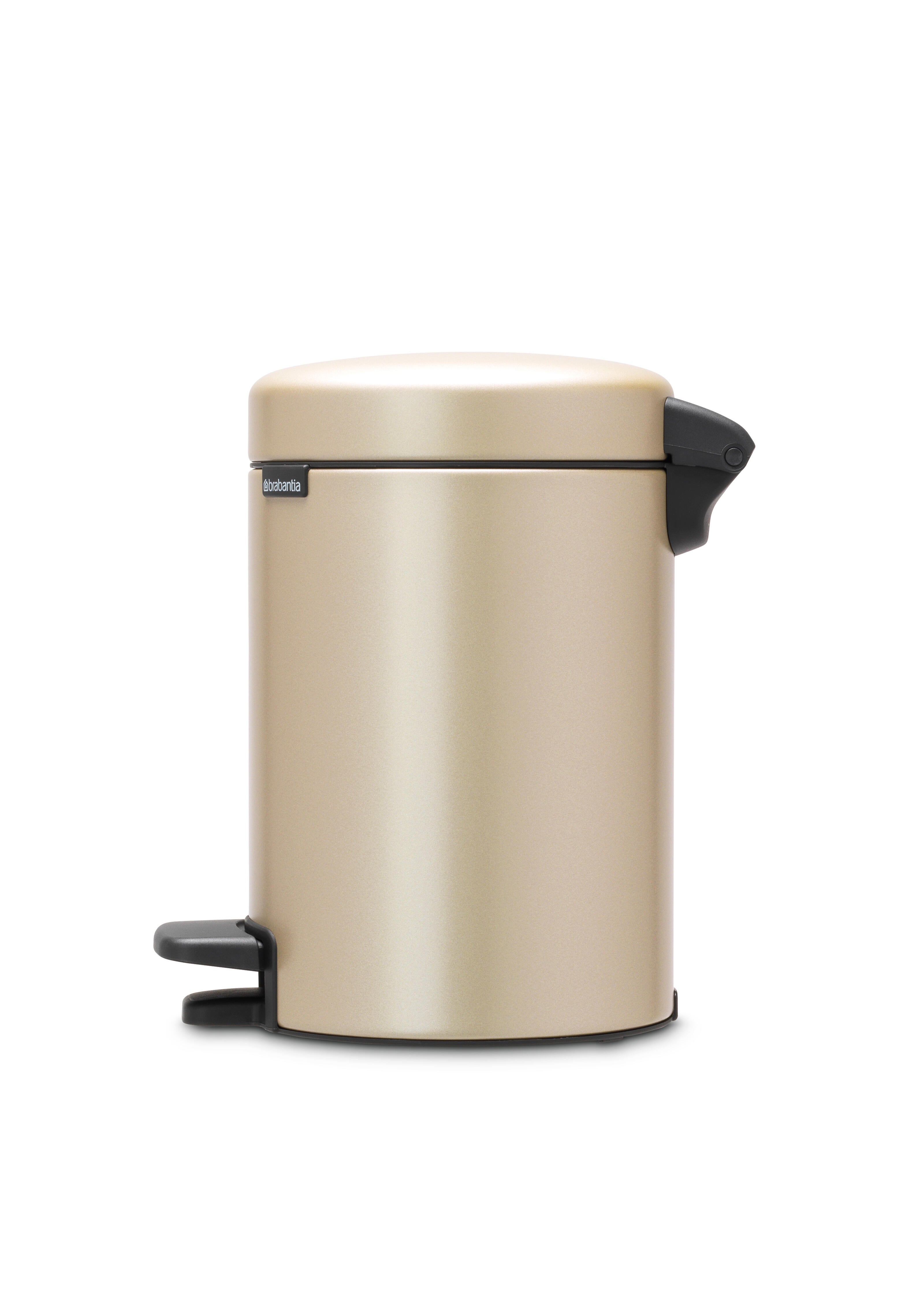 Papelera baño newicon amarillo 3l