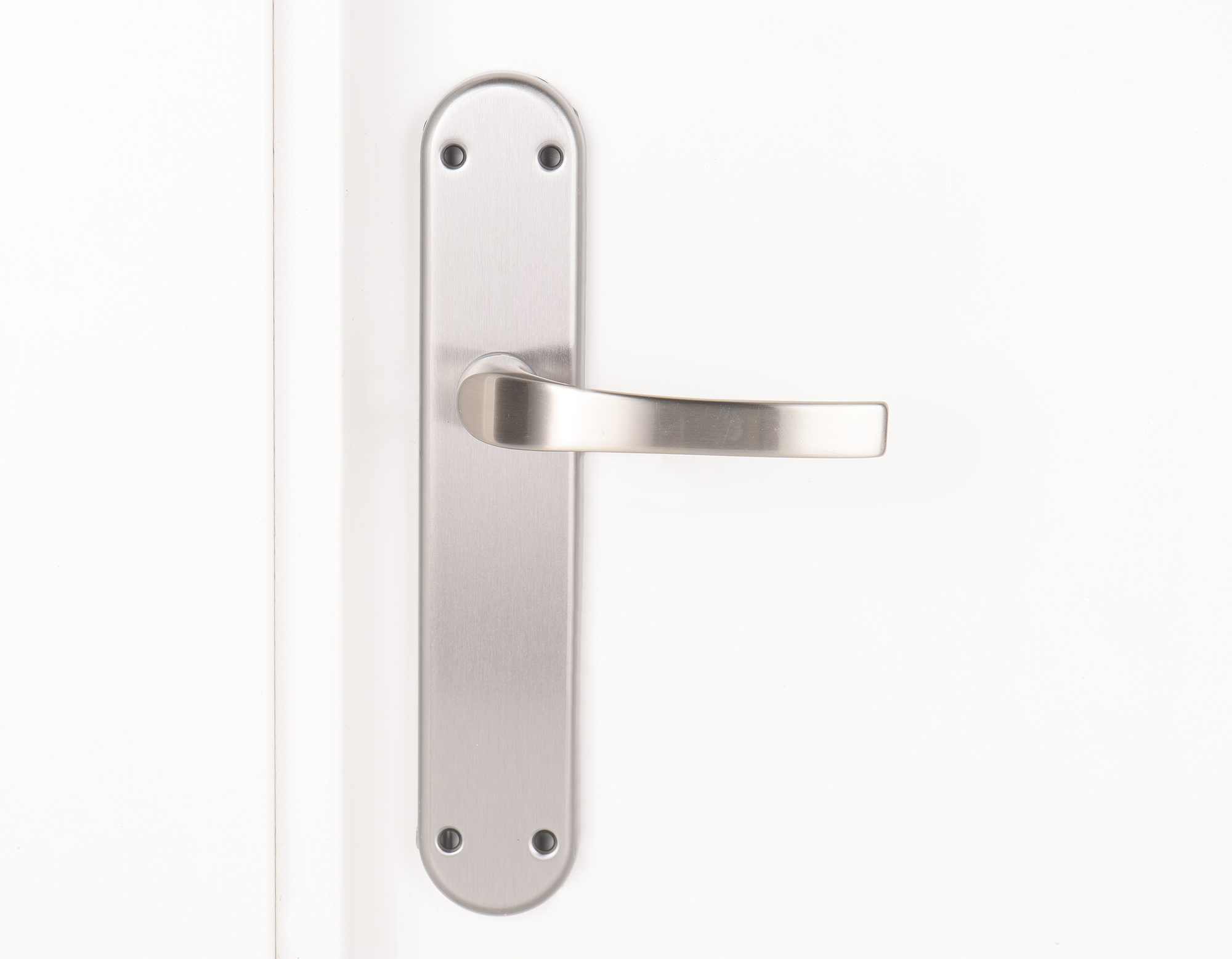 Manilla de placa para puerta Novara de zamak niquel satinado - 3