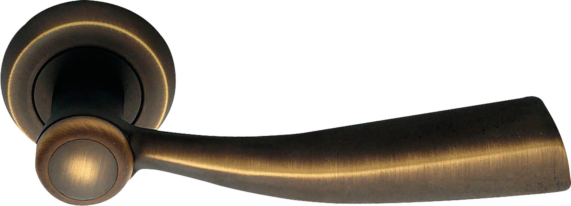 Juego de manilla con roseta prisma contemporánea de latón bronce envejecido