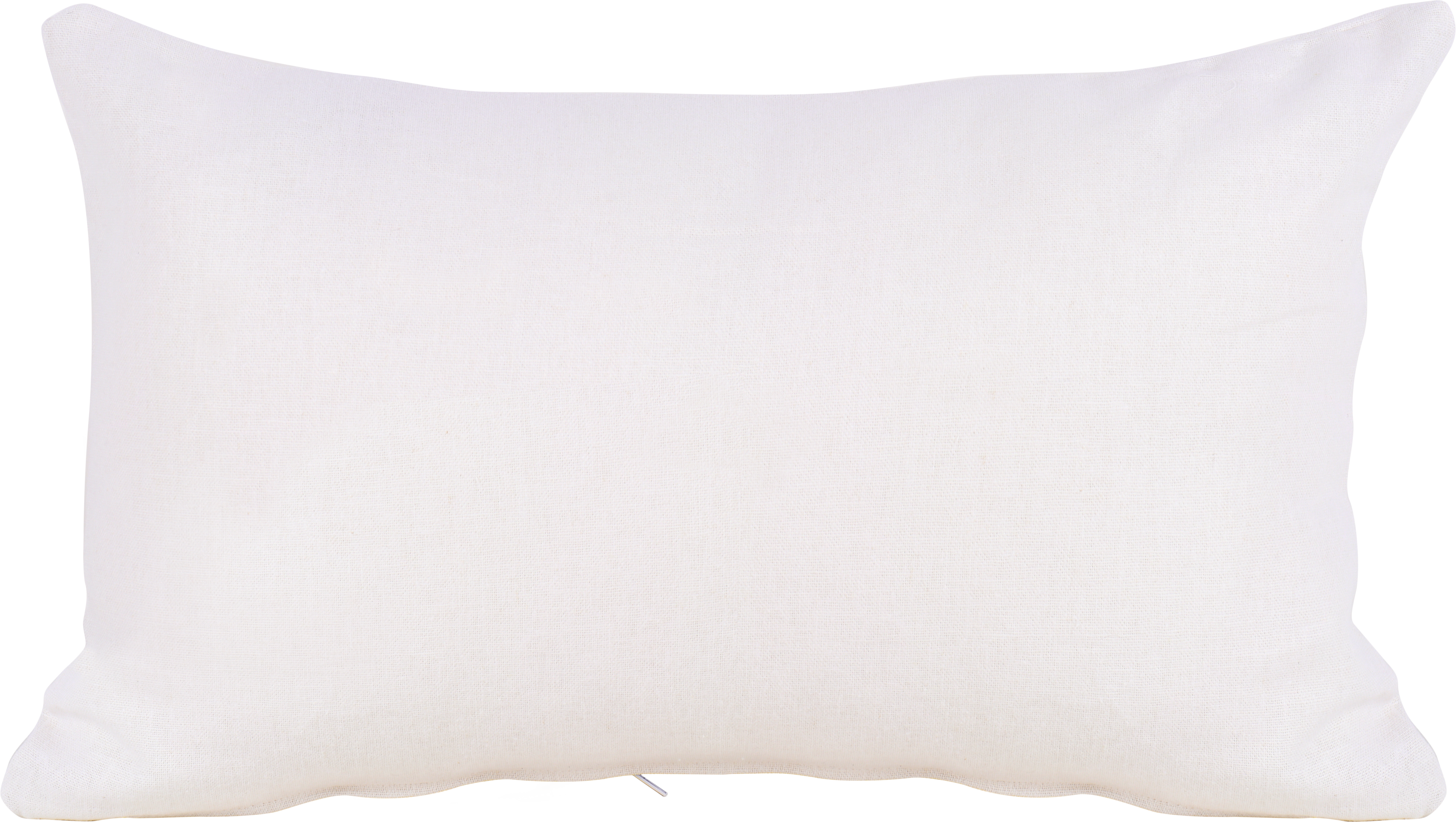 Funda de cojín rectangular alma lino liso nieve 50 x 30 cm