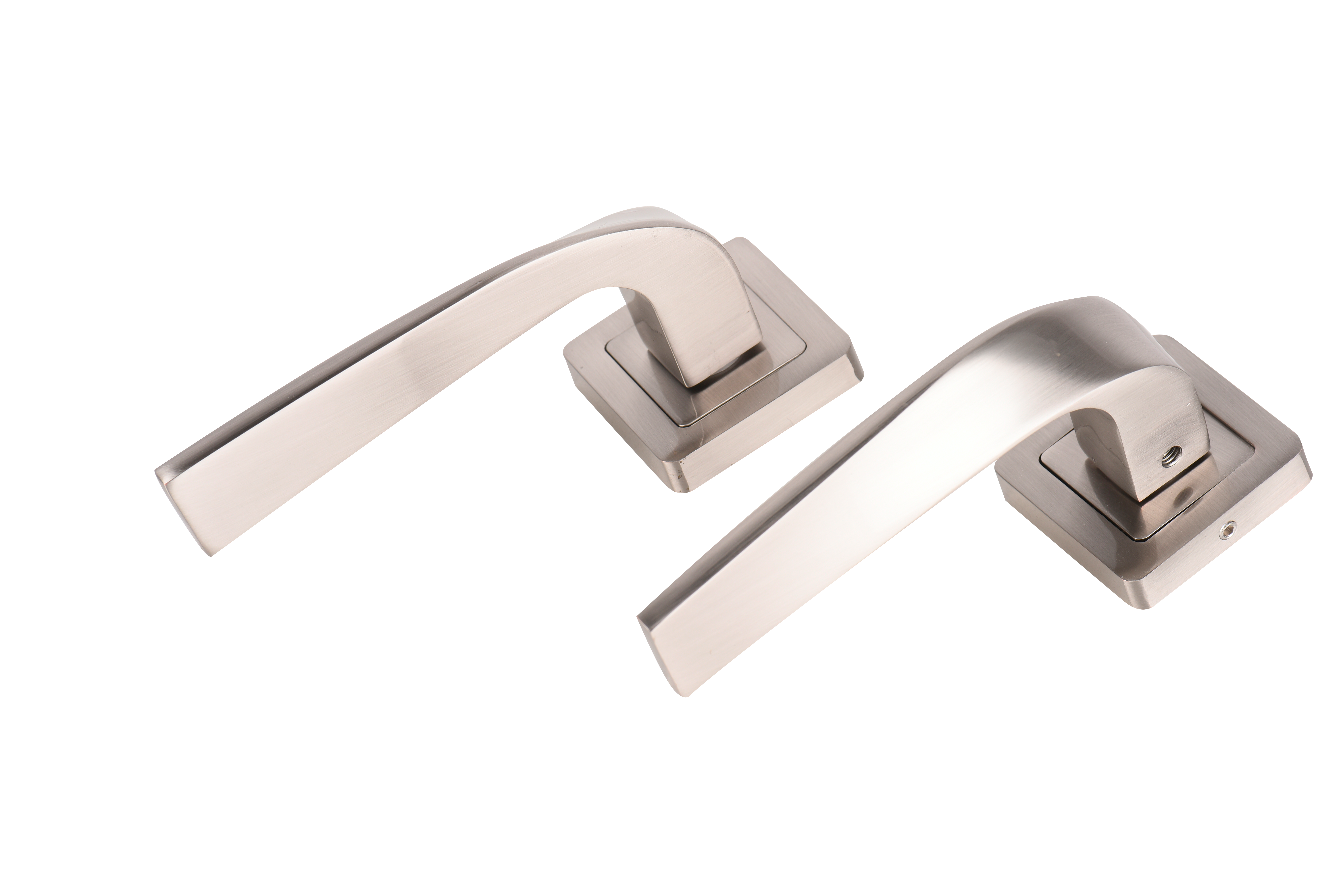 Juego de manilla con roseta cuadrada INSPIRE serie Oslo en zamak niquelado cromo - 4