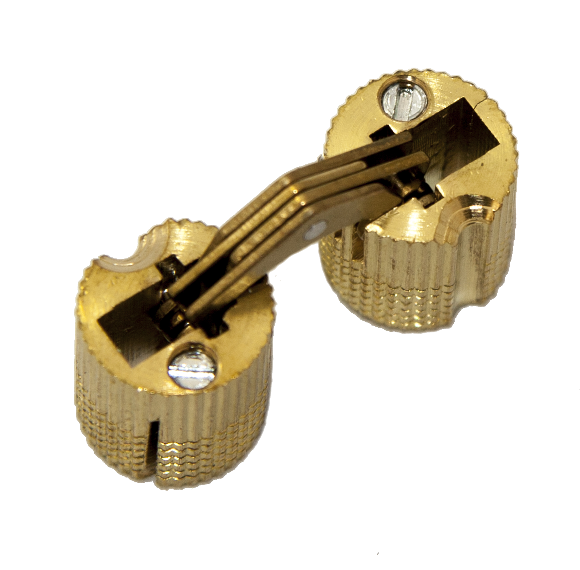 2 bisagras ocultas de latón de latón y 35x25 mm