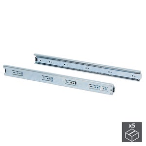 Guías Para Cajones LouMaxx | Juego De 2 Guías Correderas Para Cajones, Ranura De 27 Mm | Rieles Para Cajones De 300 Mm | Sistema De Correderas Para Cajones De Extensión Parcial