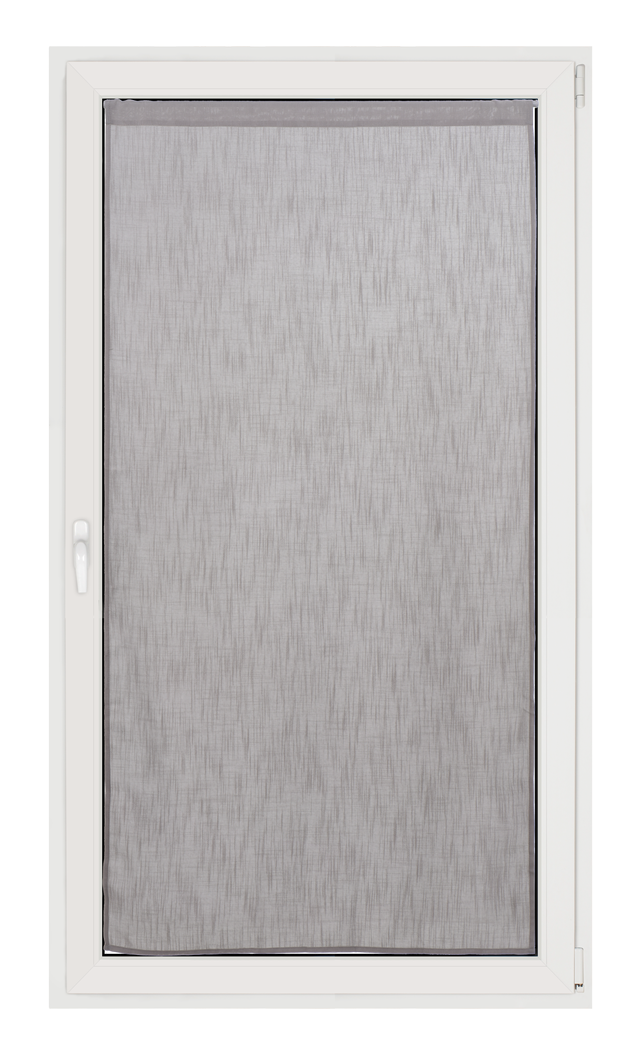 Visillo tendina pasabarras Nali   liso beige de 80x160cm