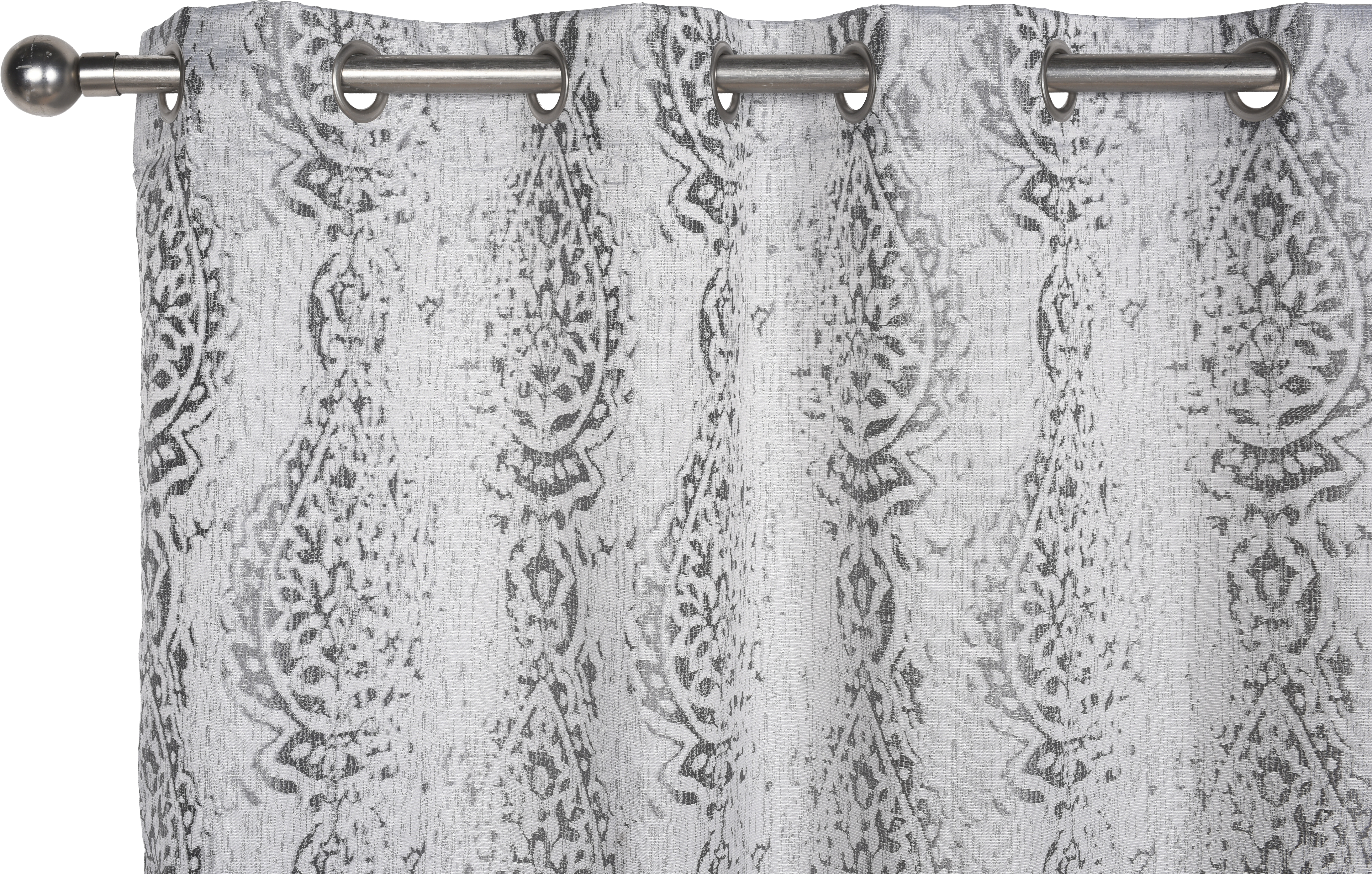 Cortinado ilhós Coralia 140x280cm cinza