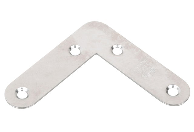 Escuadra plana de acero inoxidable 40 x 40 x 12 mm