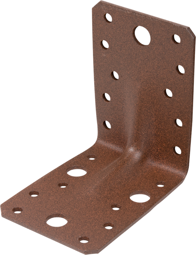 Escuadra reforzada Óxido Marrón Duravis 90x90x65